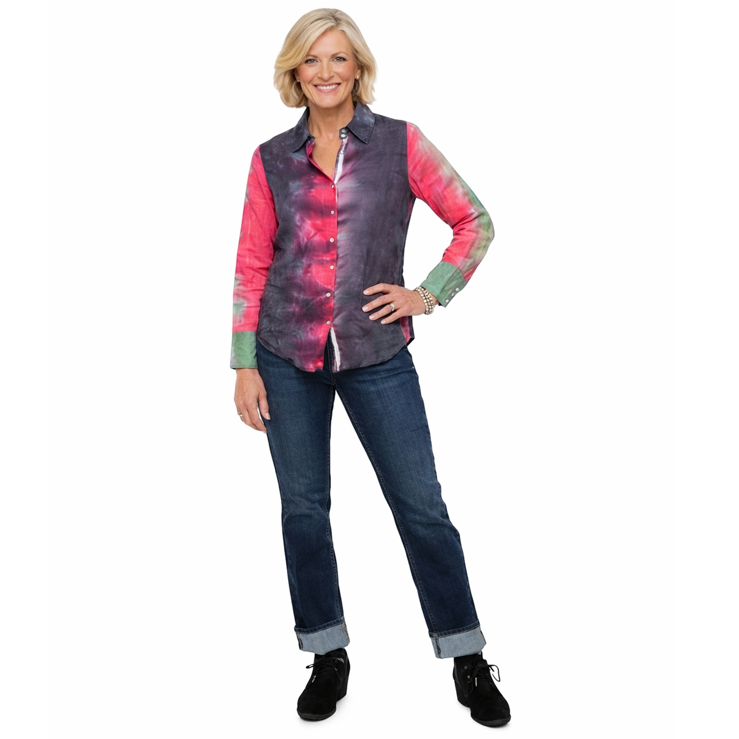 FINAL SALE CV1087 Gretchen Button Down in Bali**