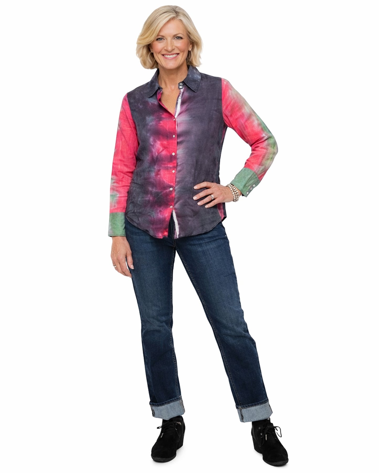 FINAL SALE CV1087 Gretchen Button Down in Bali**