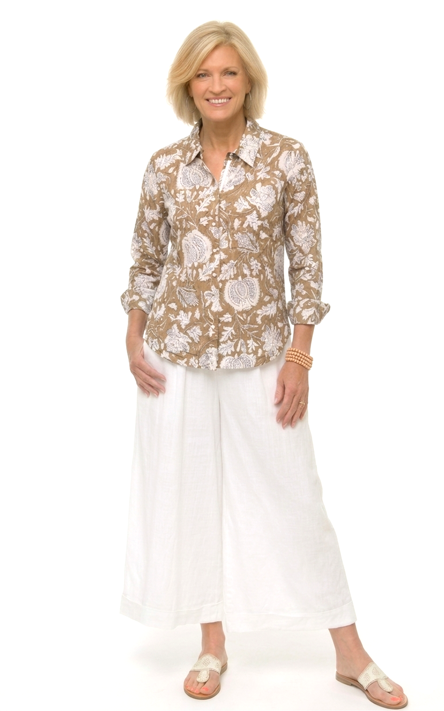 FINAL SALE CV1087 Gretchen Button Down in Nehru*