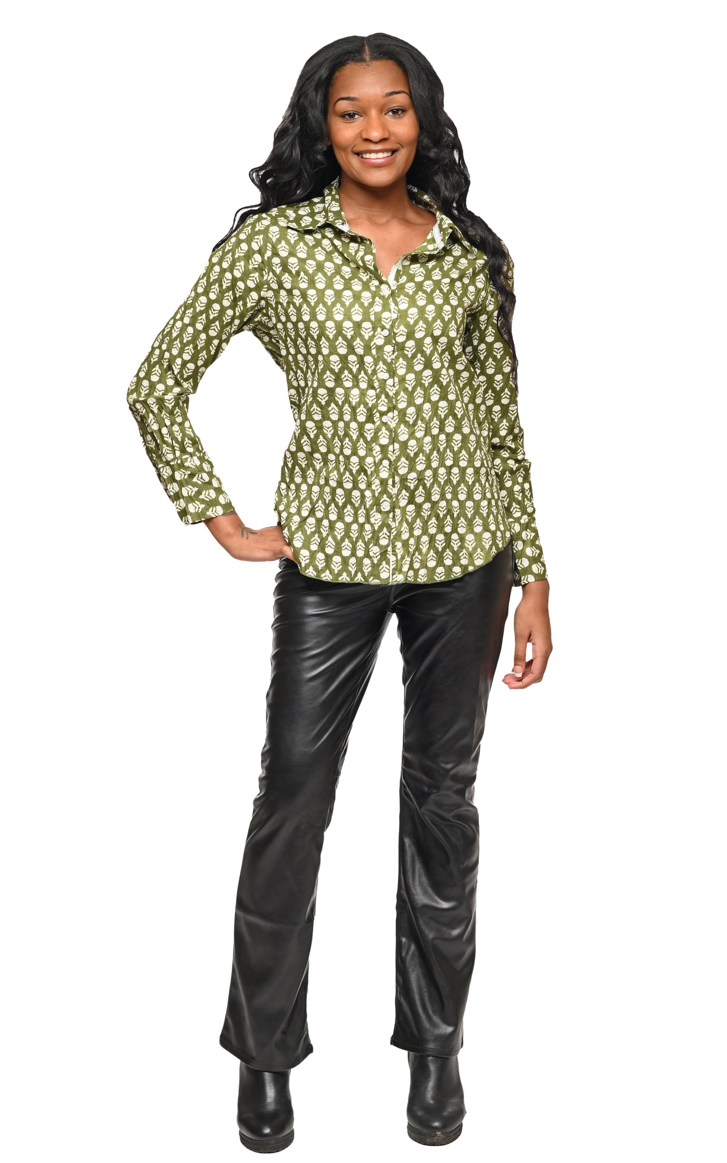 CV1087 Gretchen Button Down in Acorns*