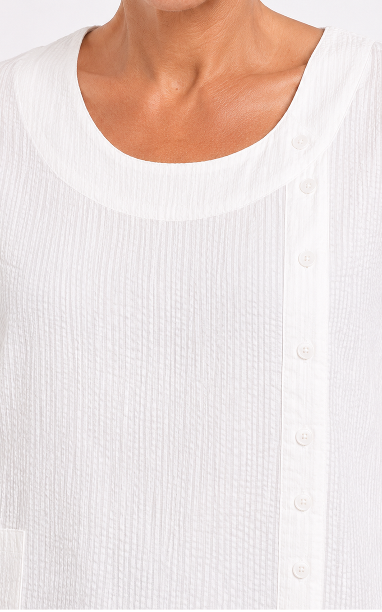 FINAL SALE CV1096 Willis Pullover in White Check*