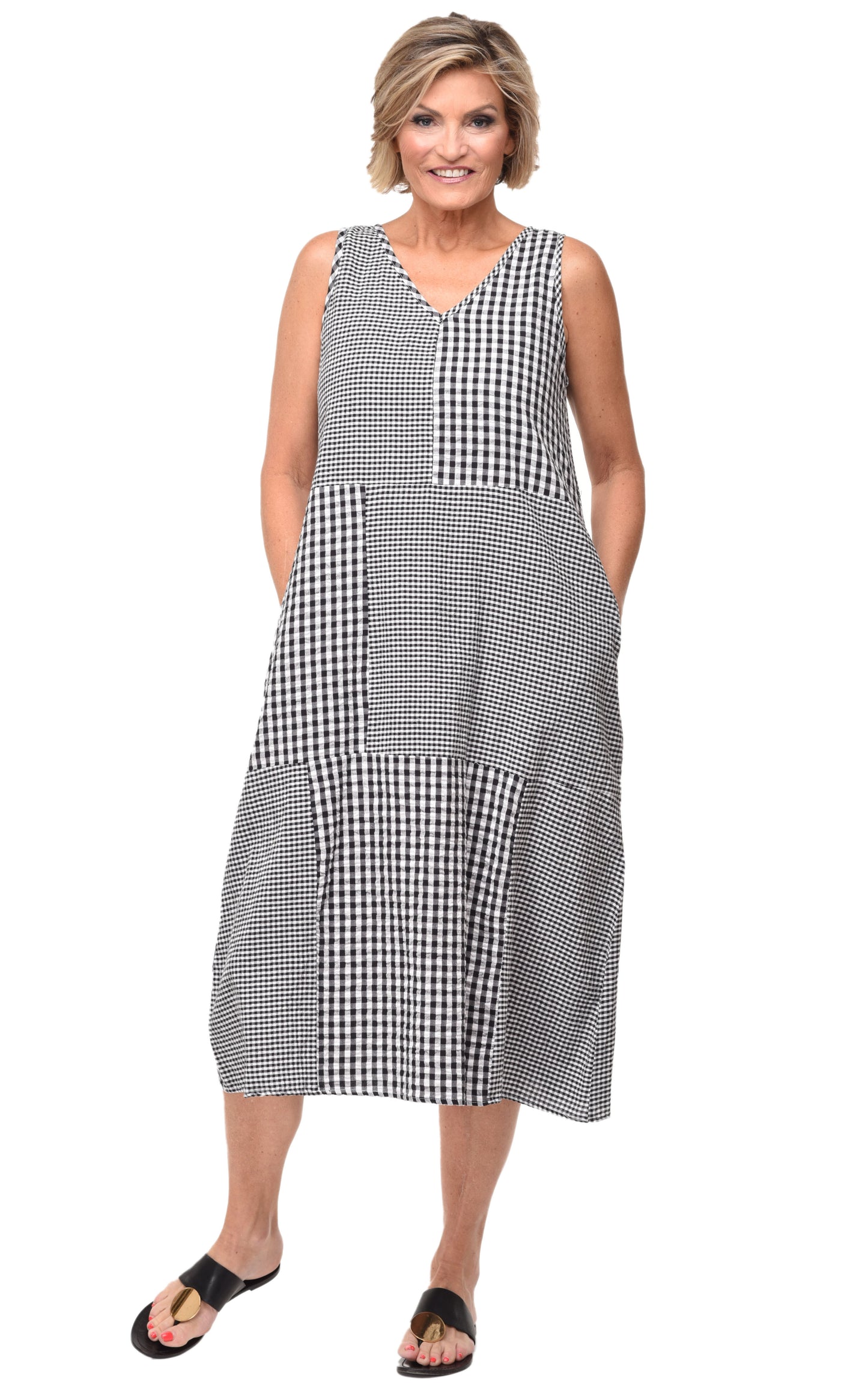 FINAL SALE CV1100 Bridgit Dress in Indy Stripes*