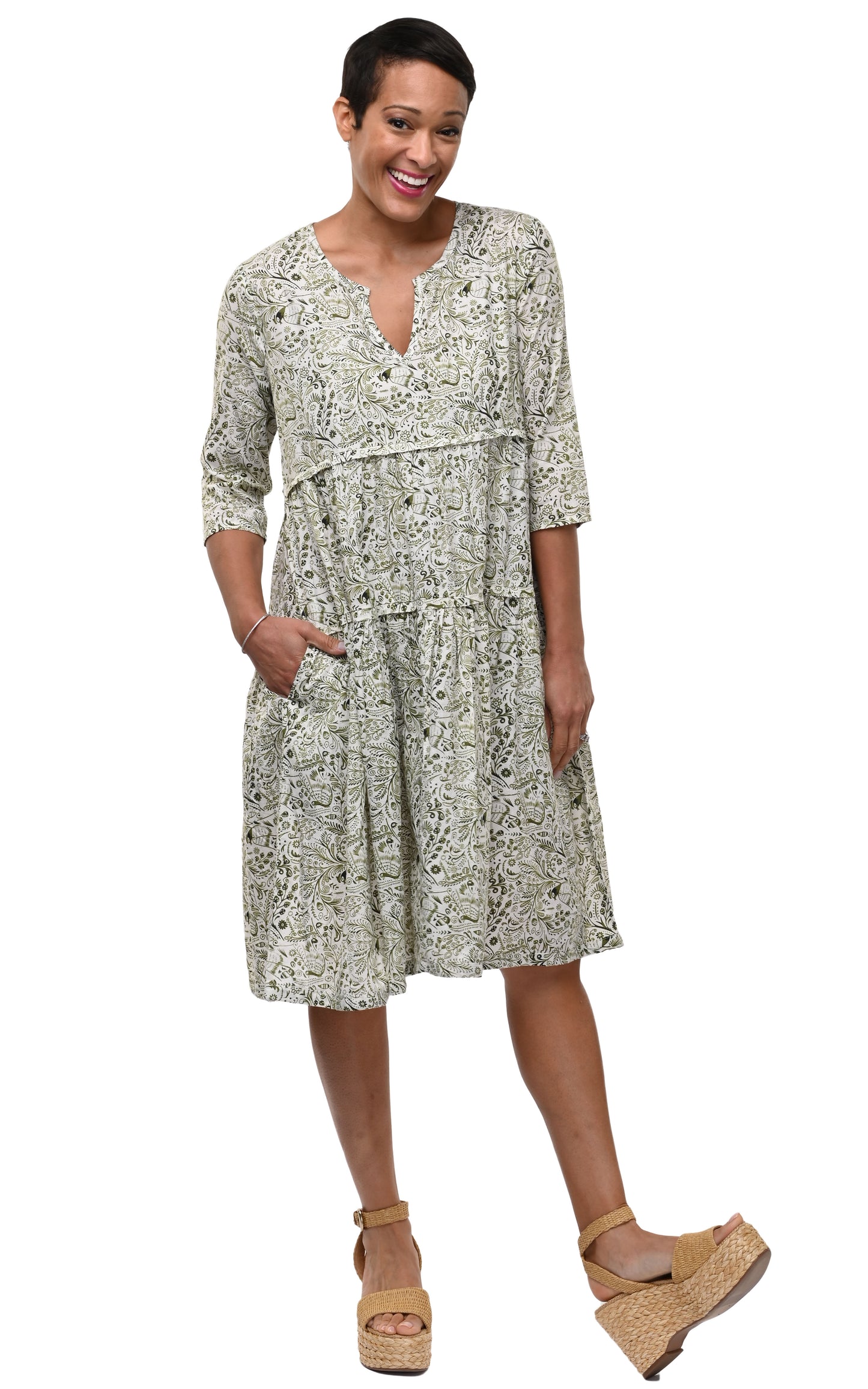 FINAL SALE CV1109 Hayley Dress in Quails*