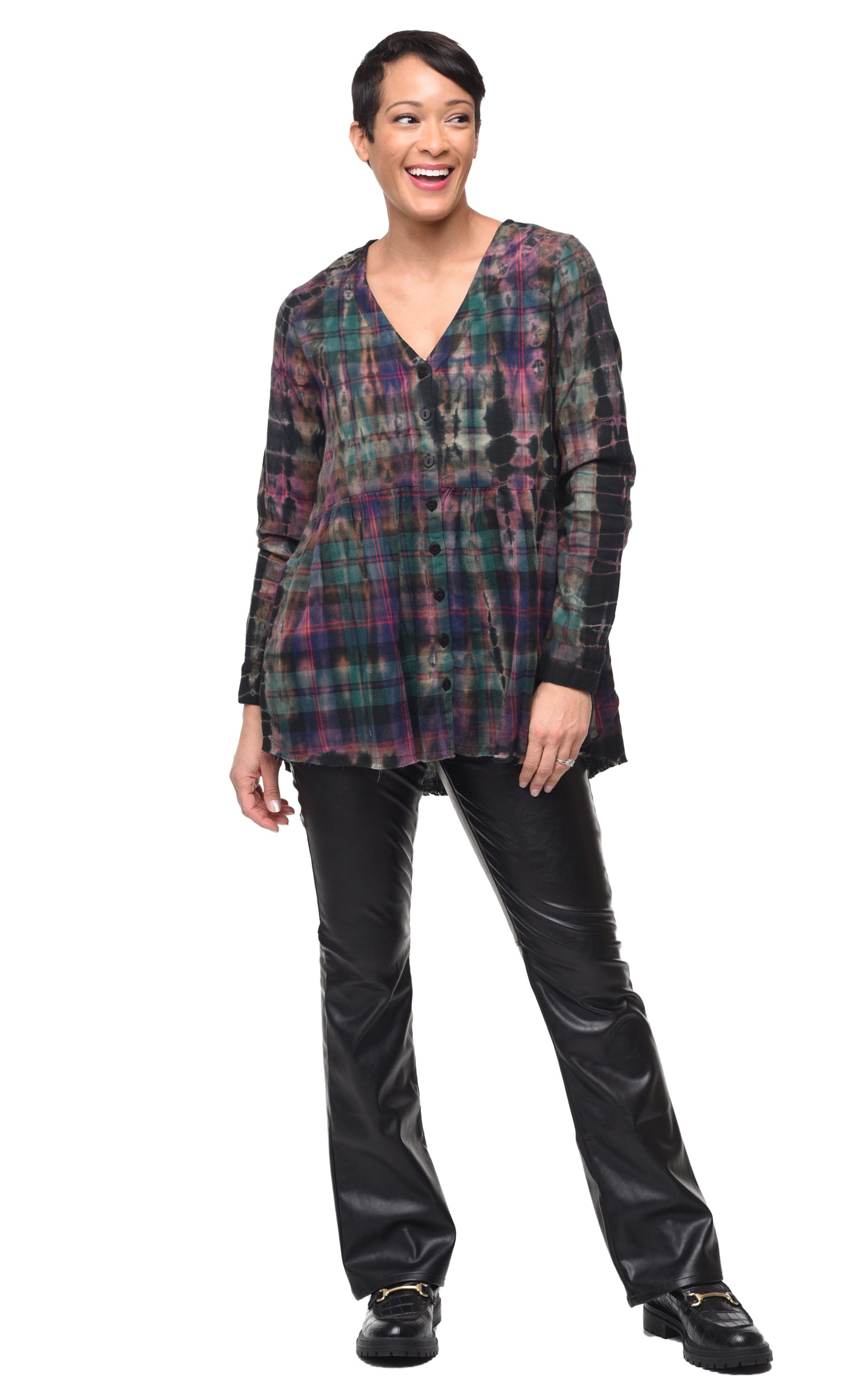 CV1150 Rosalinda Top in Peterhead Flannel*