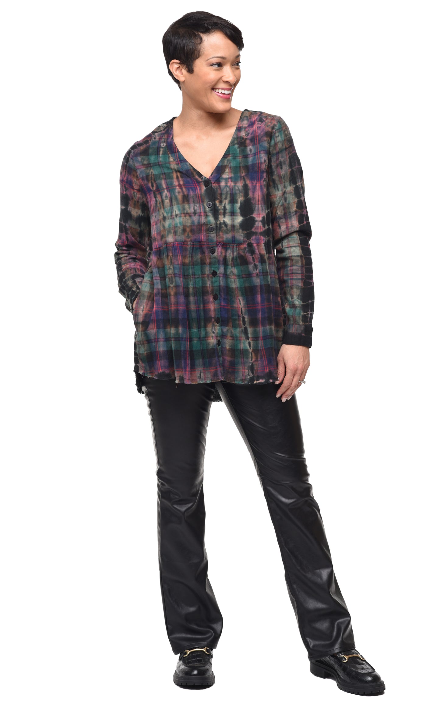 CV1150 Rosalinda Top in Peterhead Flannel*