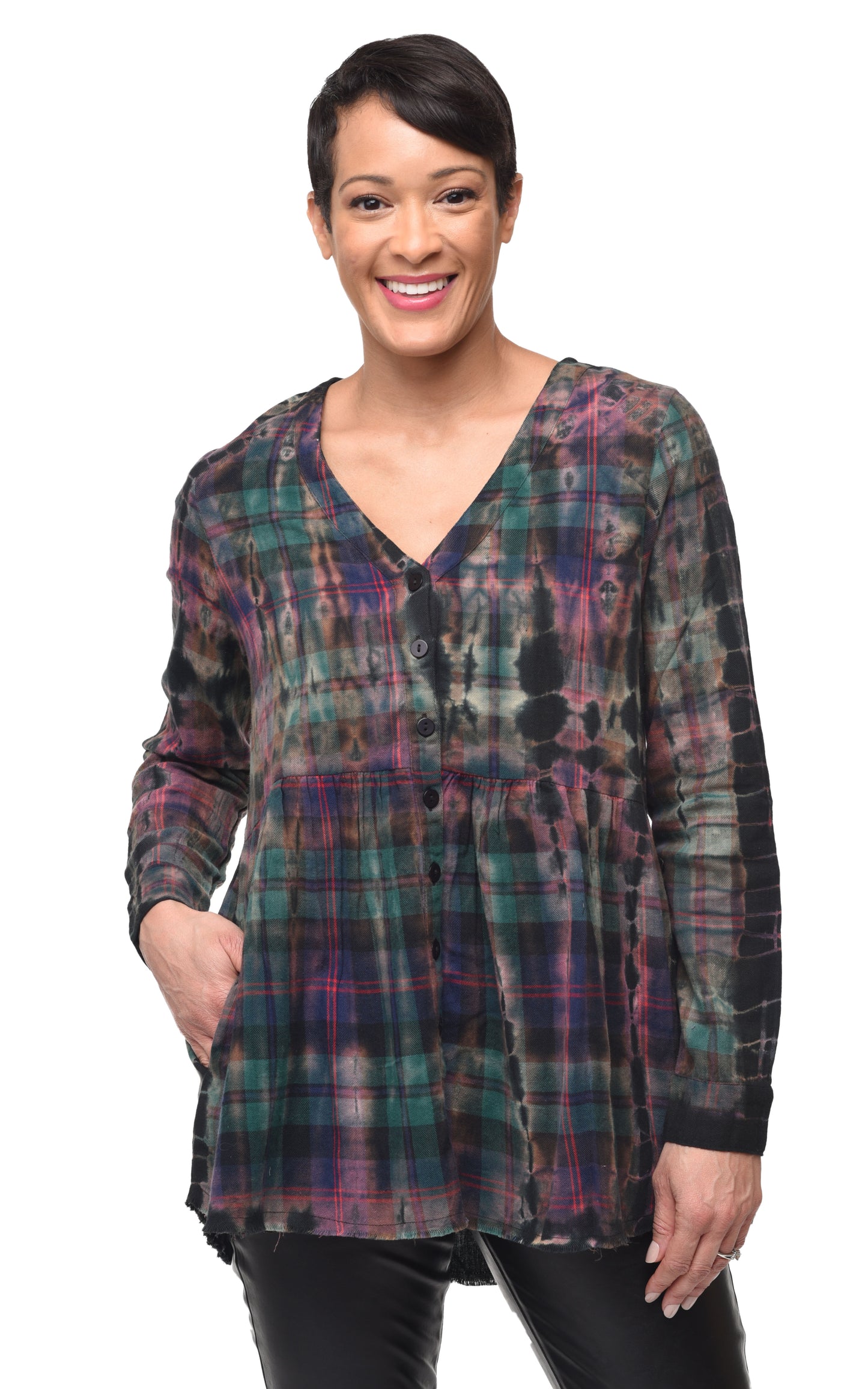 CV1150 Rosalinda Top in Peterhead Flannel*