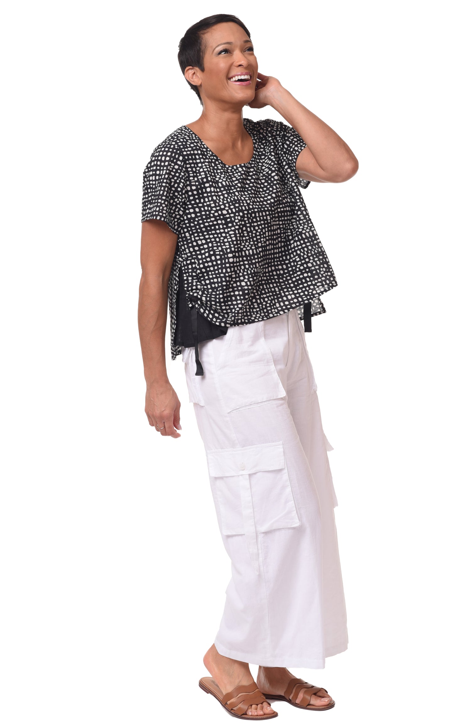 CV1086 Calista Cargo Pant in White*
