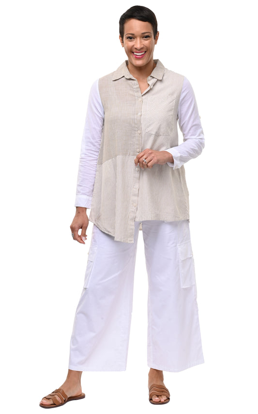 CV1178 Cooper Button Down in Crockery Stripe*