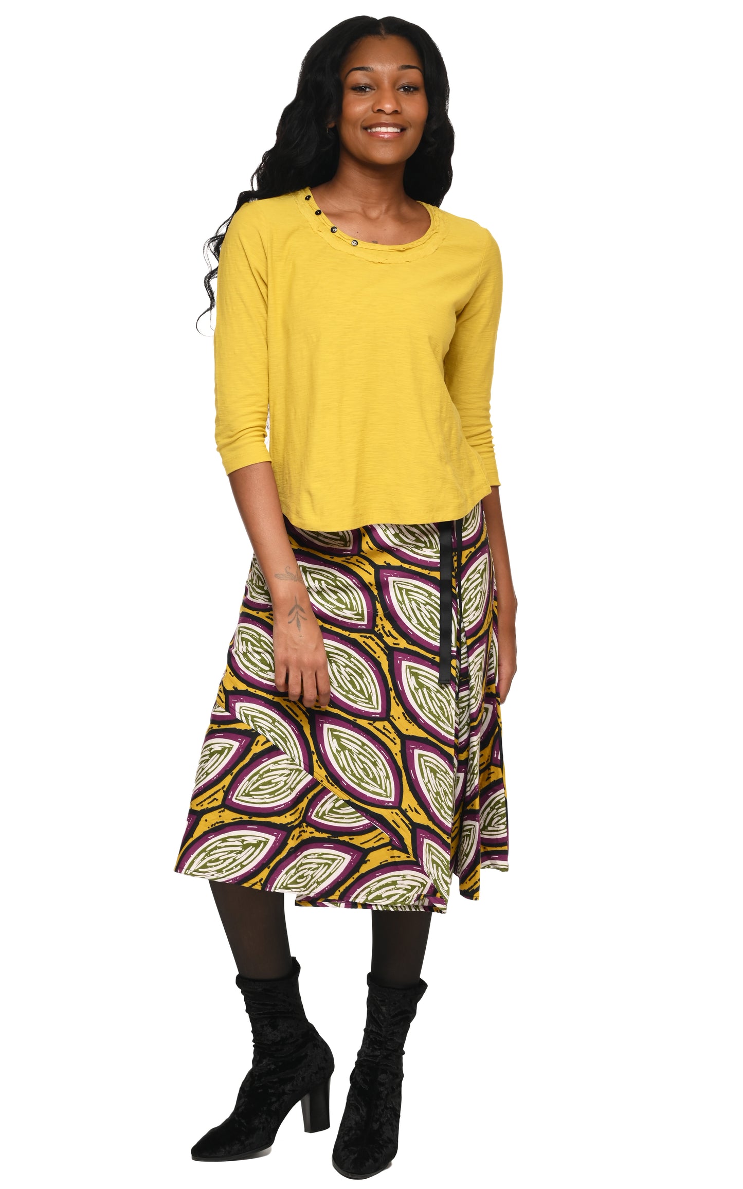 CS123 Bowen Top in Oil Yellow*