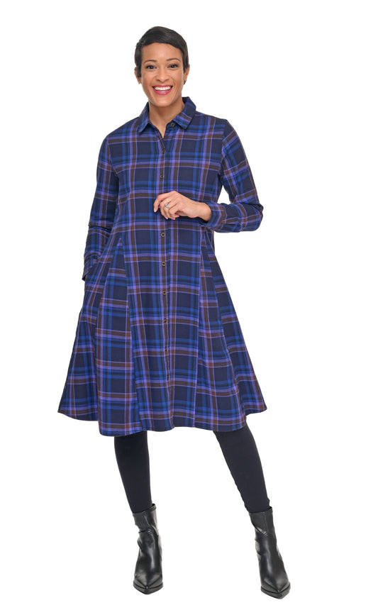 FINAL SALE CV1208 Sheridan Dress in Munich Flannel *