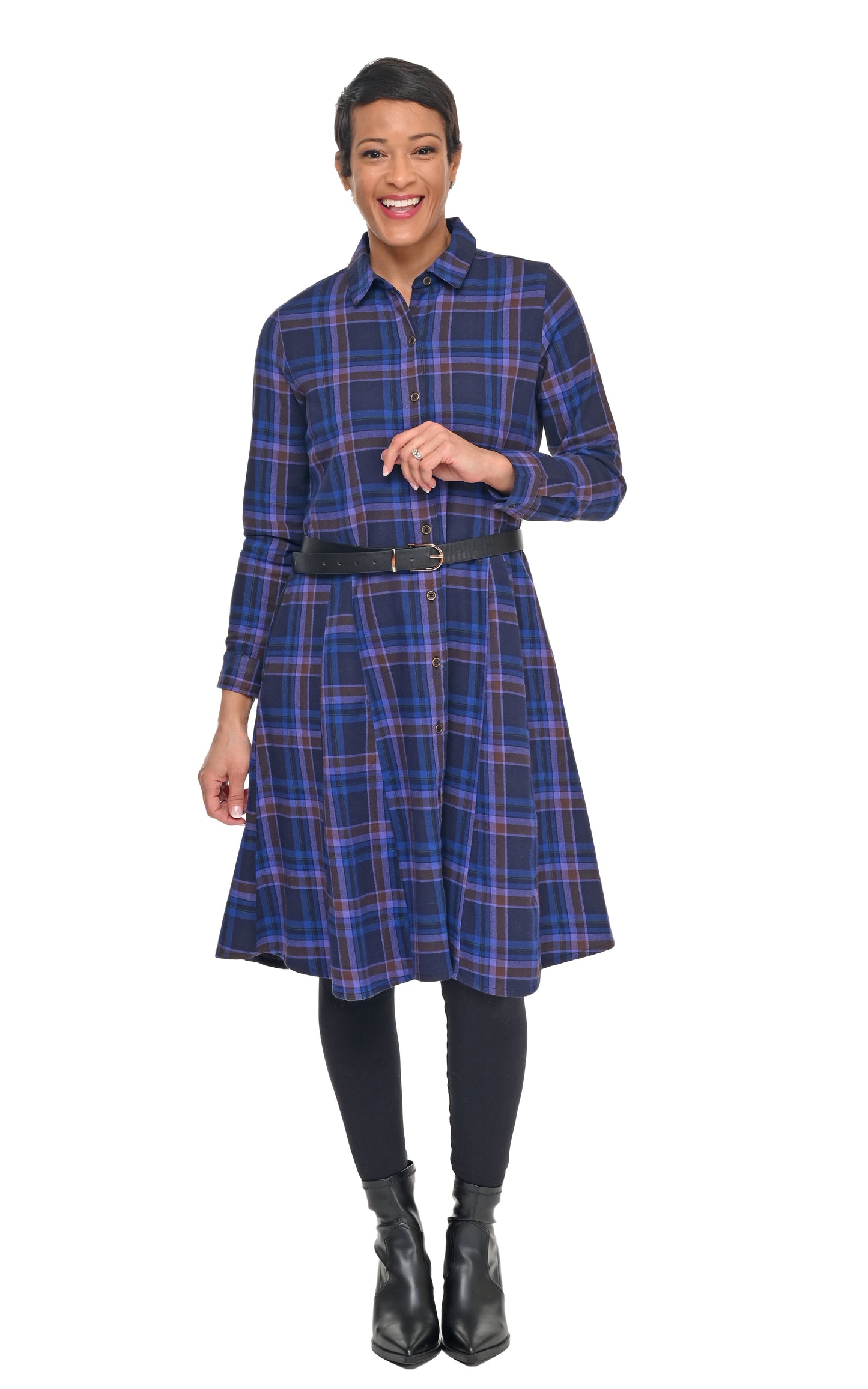 FINAL SALE CV1208 Sheridan Dress in Munich Flannel *