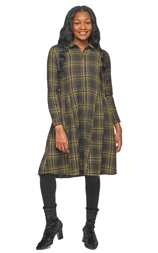 FINAL SALE CV1208 Sheridan Dress in Prague Flannel *