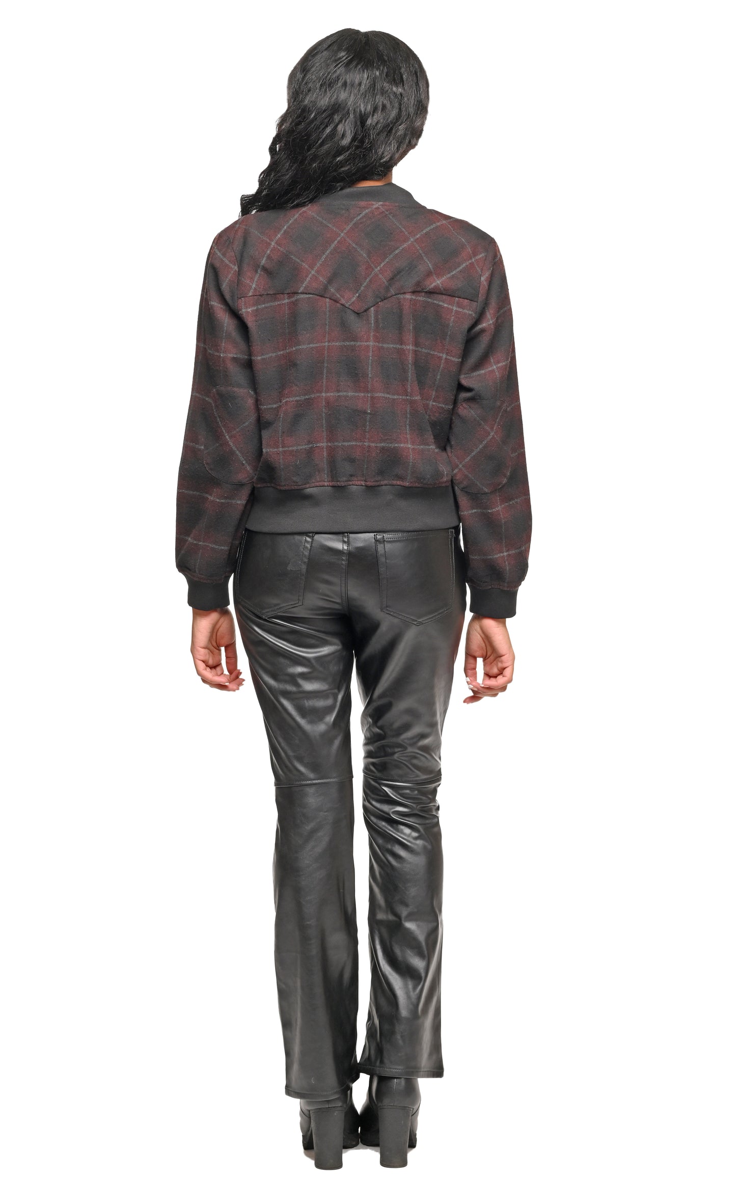 FINAL SALE CV1226 Bobbi Bomber Jacket in Stockholm Flannel*