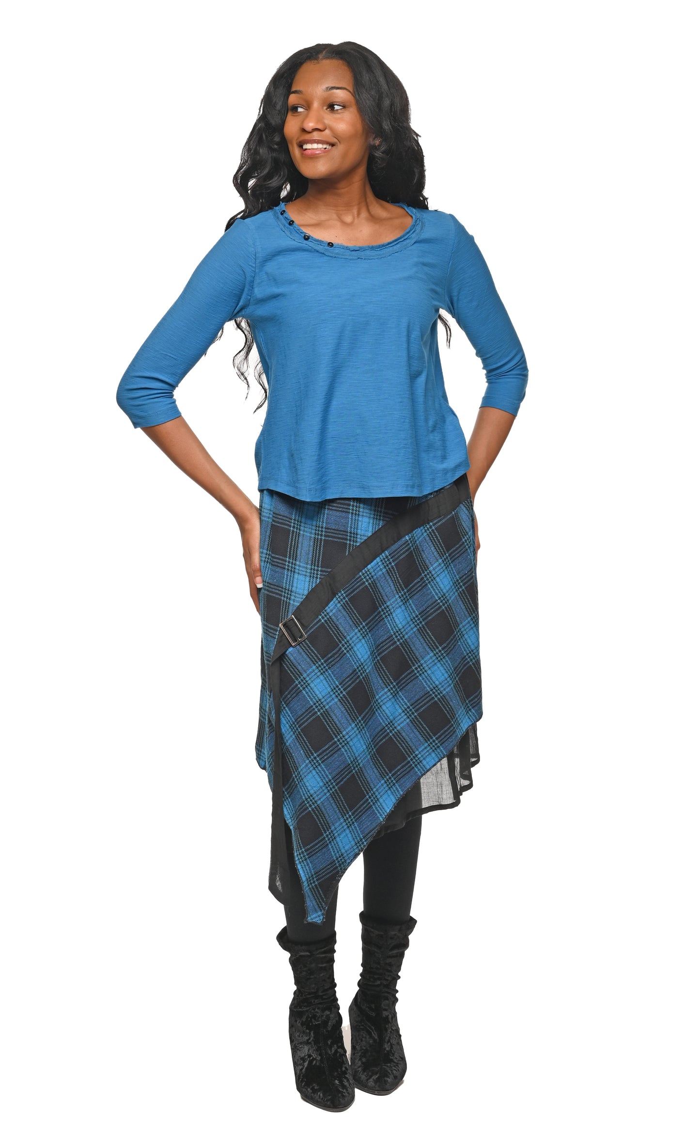 FINAL SALE CV1230 Petra Skirt in Budapest Flannel*