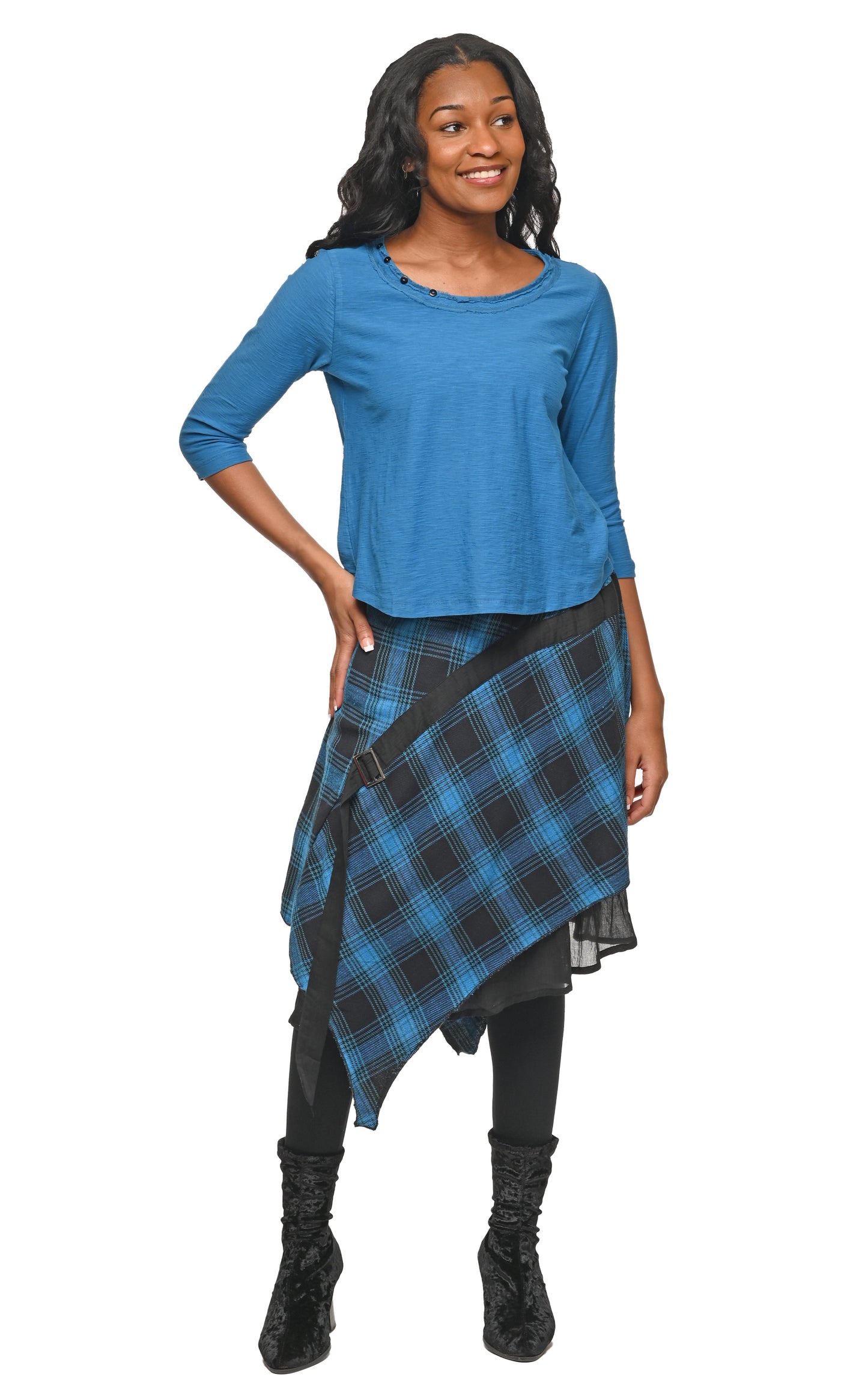FINAL SALE CV1230 Petra Skirt in Budapest Flannel*