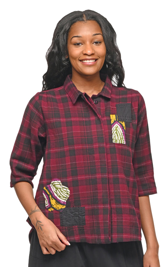 CV1234 Alison Top in Lucerne Flannel*