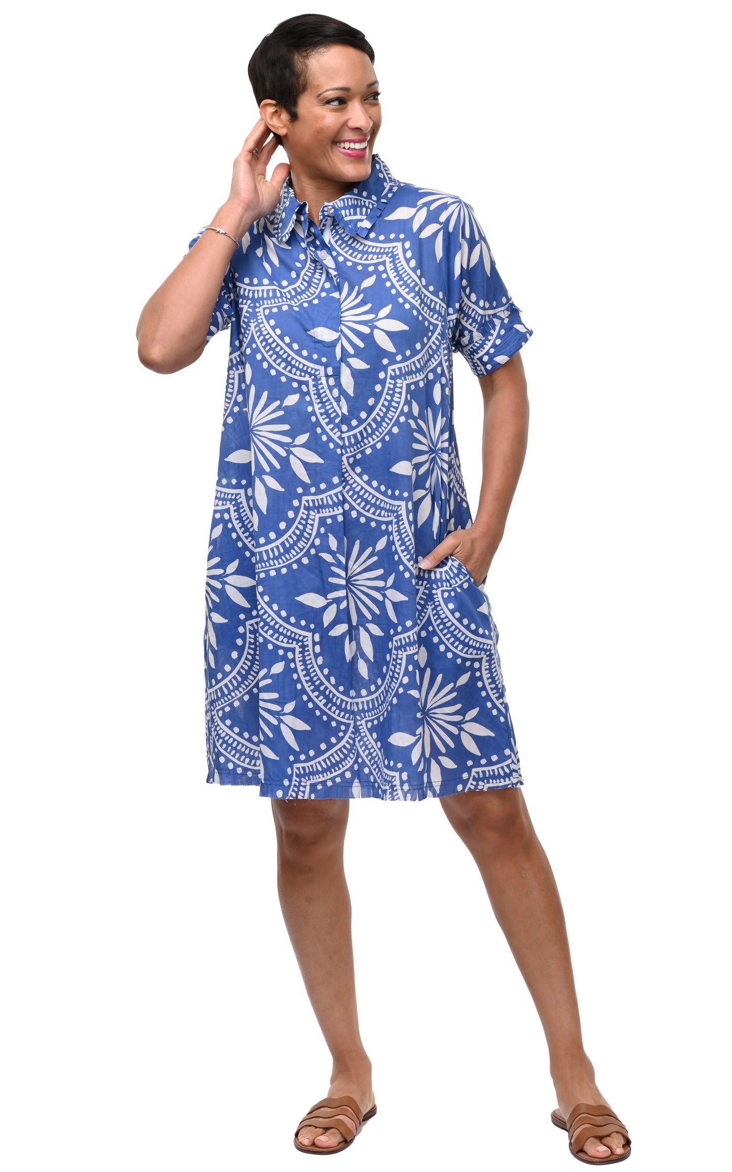 CV1258 Katie Dress in Delft Mosaic*