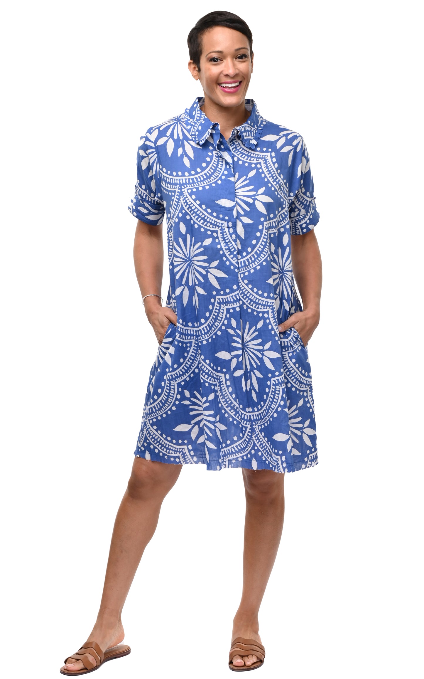 CV1258 Katie Dress in Delft Mosaic*