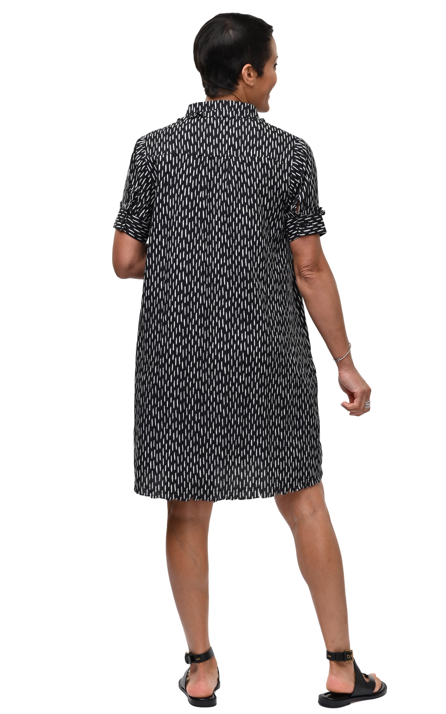 FINAL SALE CV1258 Katie Dress in Dashed Lines