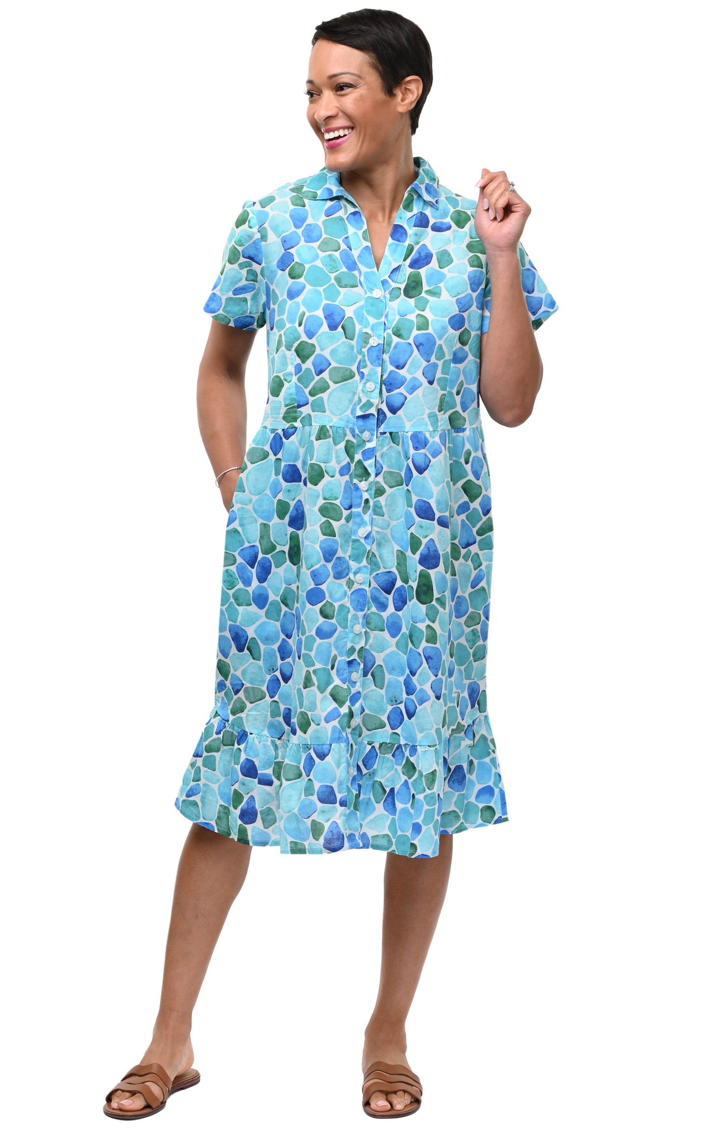 CV1261 Britney Dress in Sea Glass*