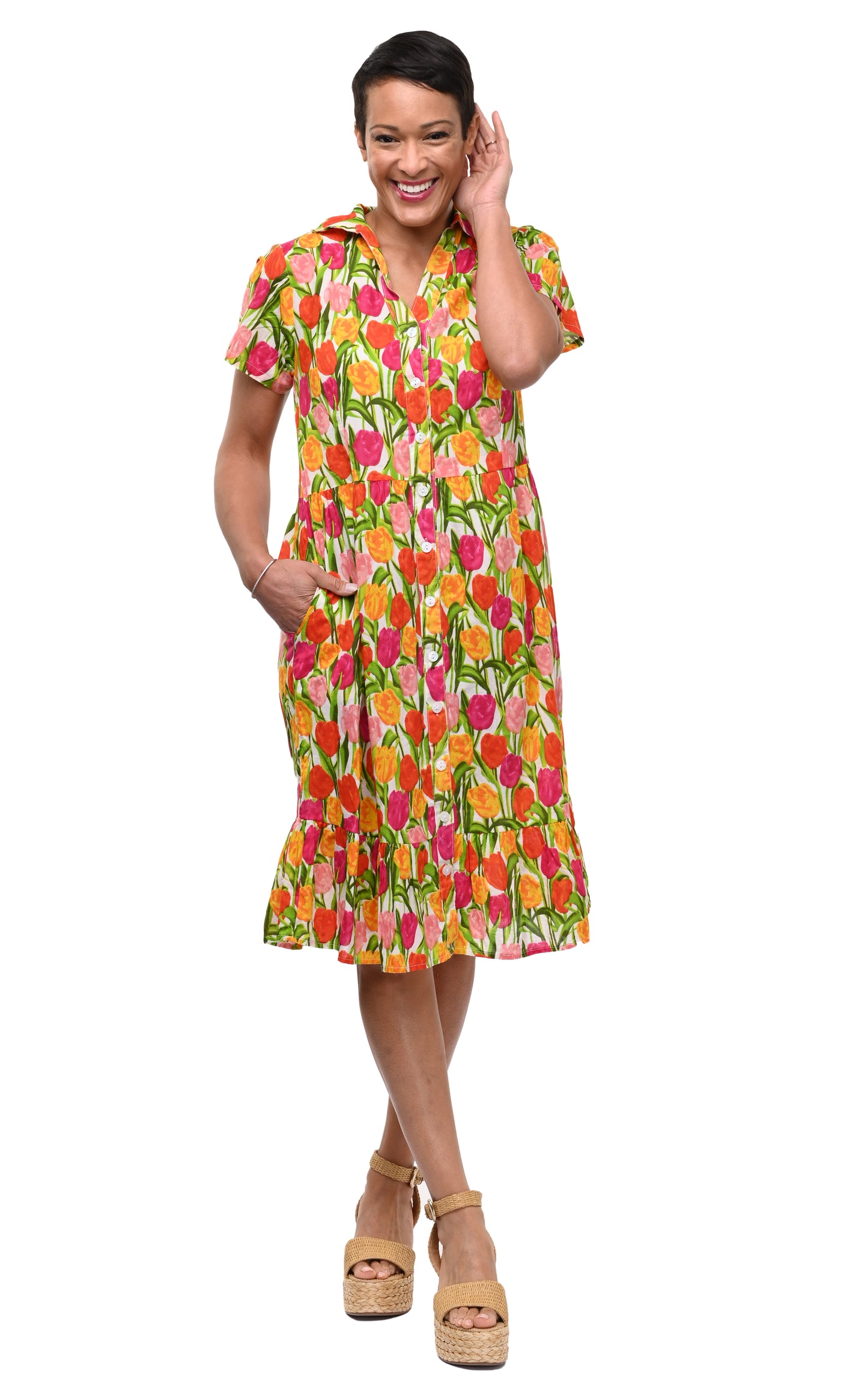 CV1261 Britney Dress in Tulips*