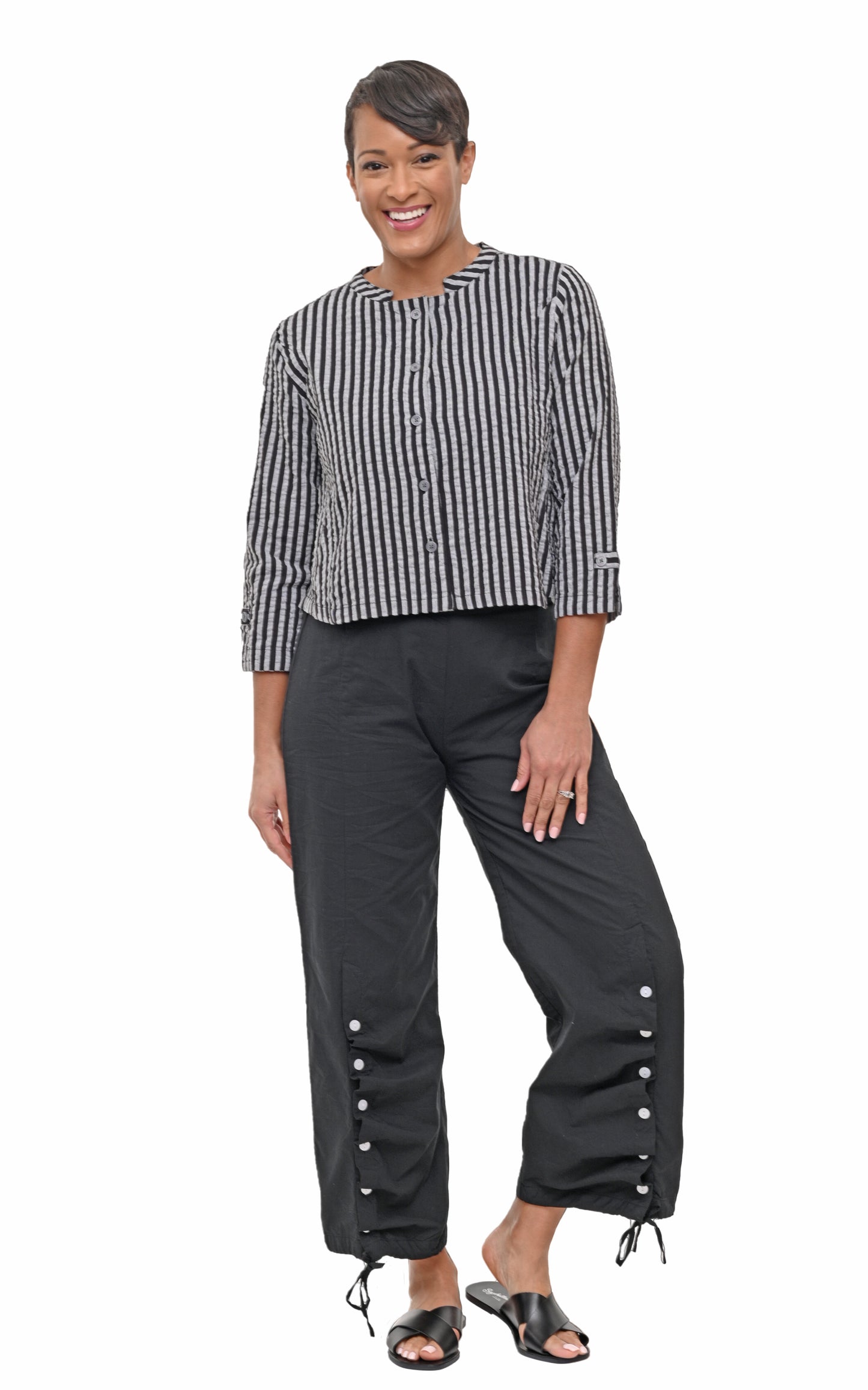 FINAL SALE CV13 Dakota Jacket Top in Harrison Seersucker*