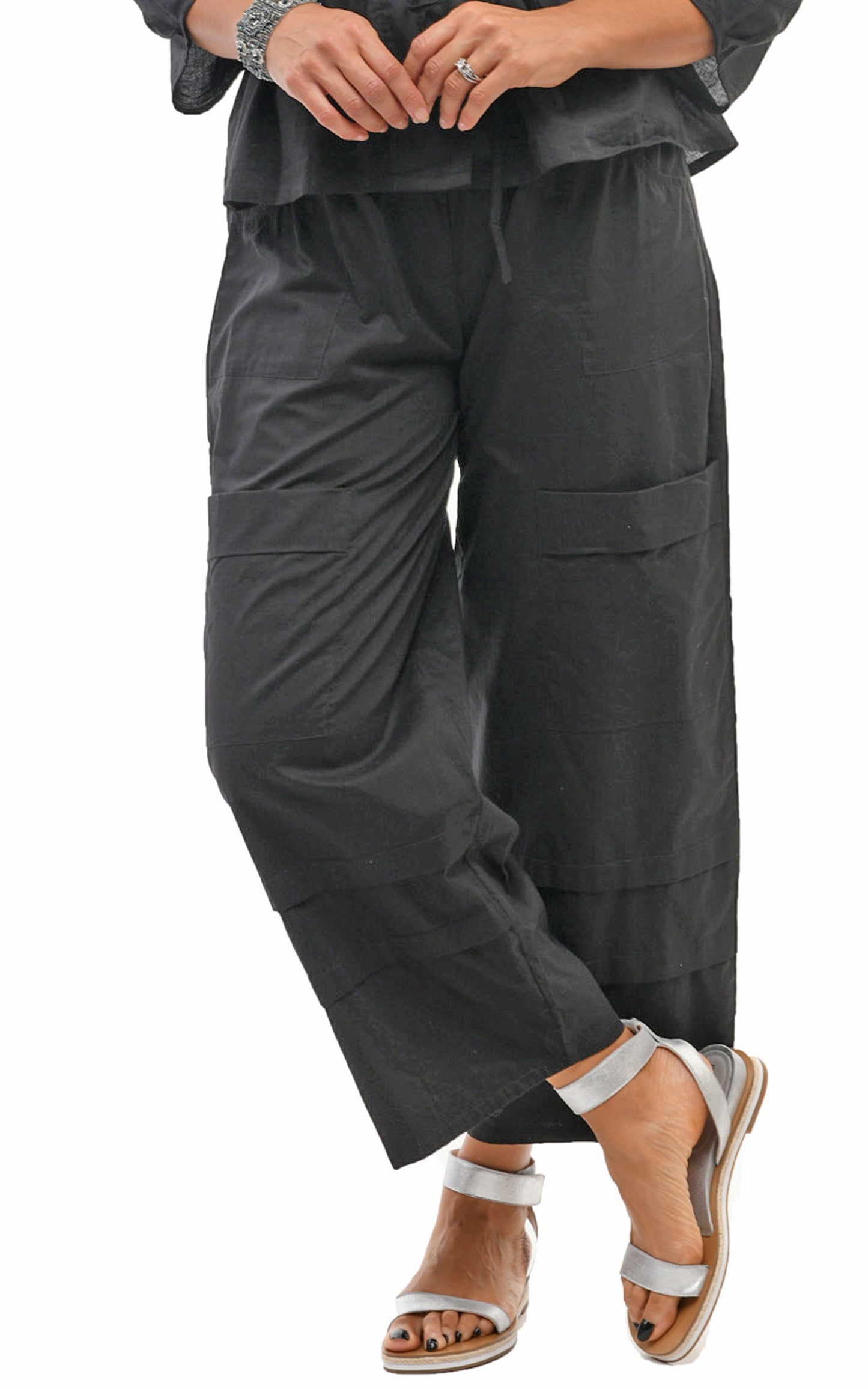 FINAL SALE CV143 Metro Pant in Solid Black Cotton*