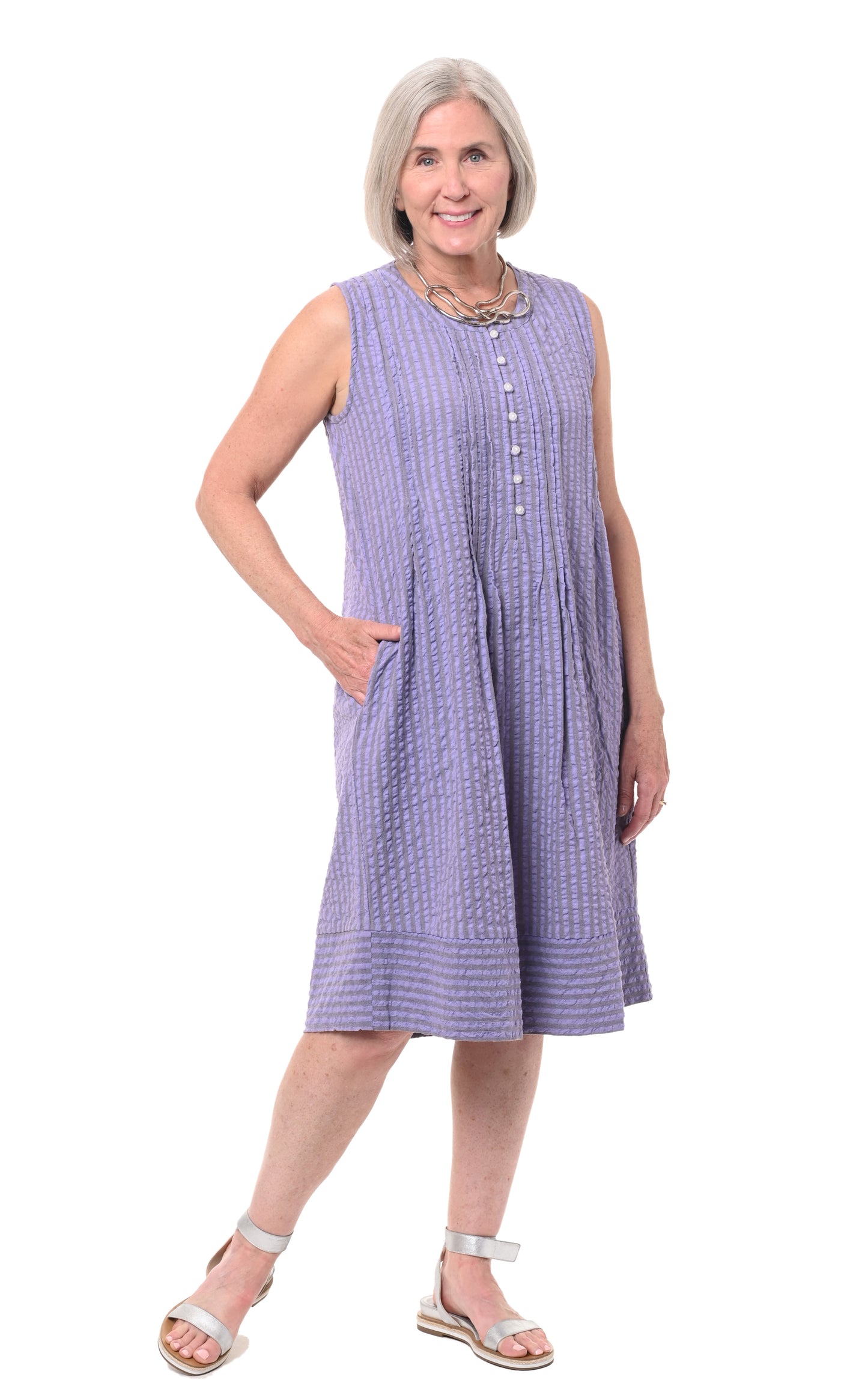 FINAL SALE CV147 Jenning Dress in Sully Stripe*