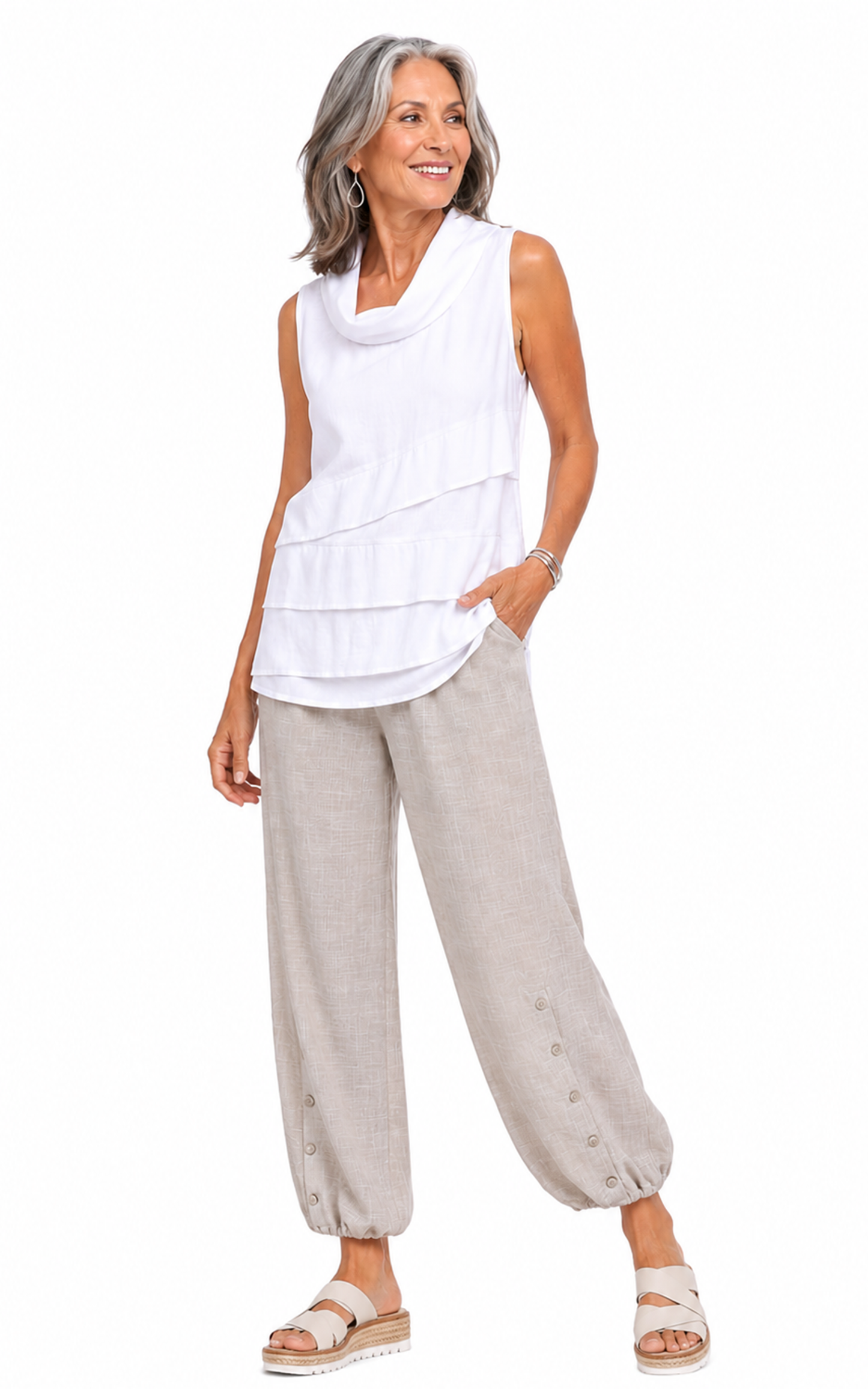 CV21 Scooter Pant in Crockery Mini Check*