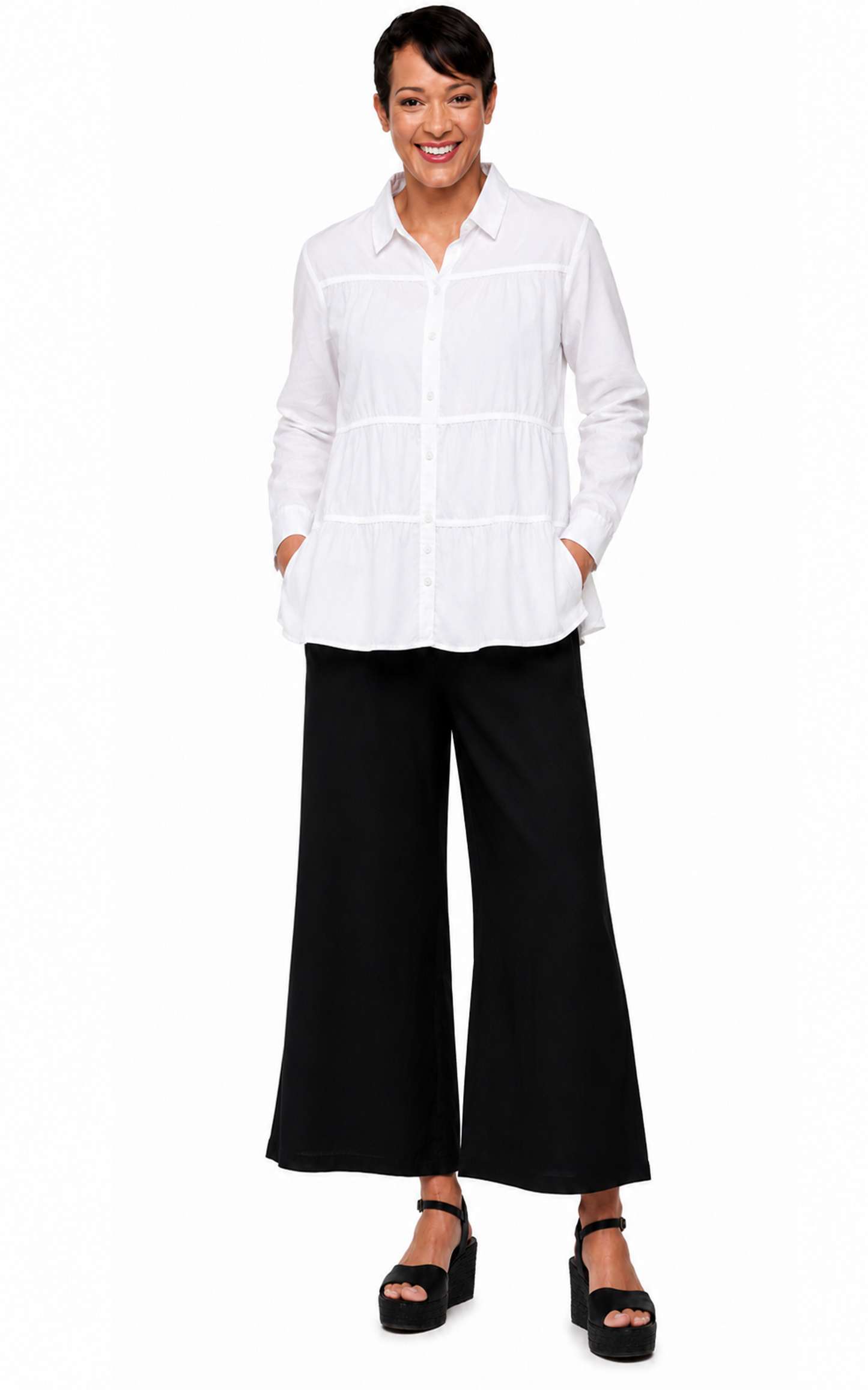 FINAL SALE CV36 Alix Button Down in White*