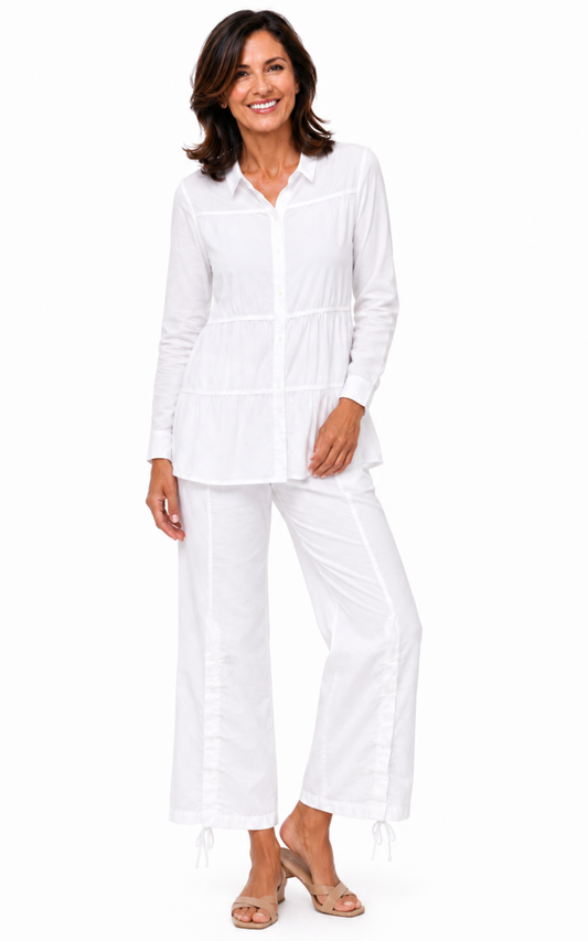 FINAL SALE CV36 Alix Button Down in White*