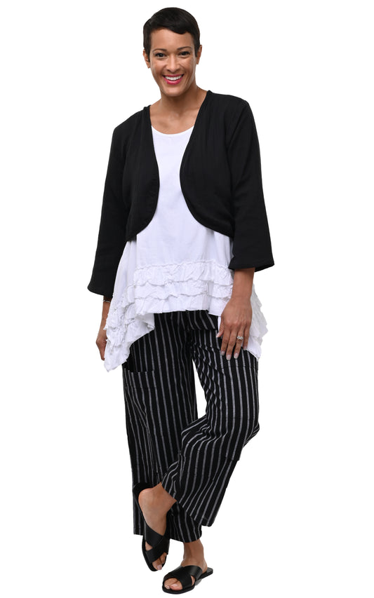 FINAL SALE VCG600 Shrug in Black Cotton Gauze*