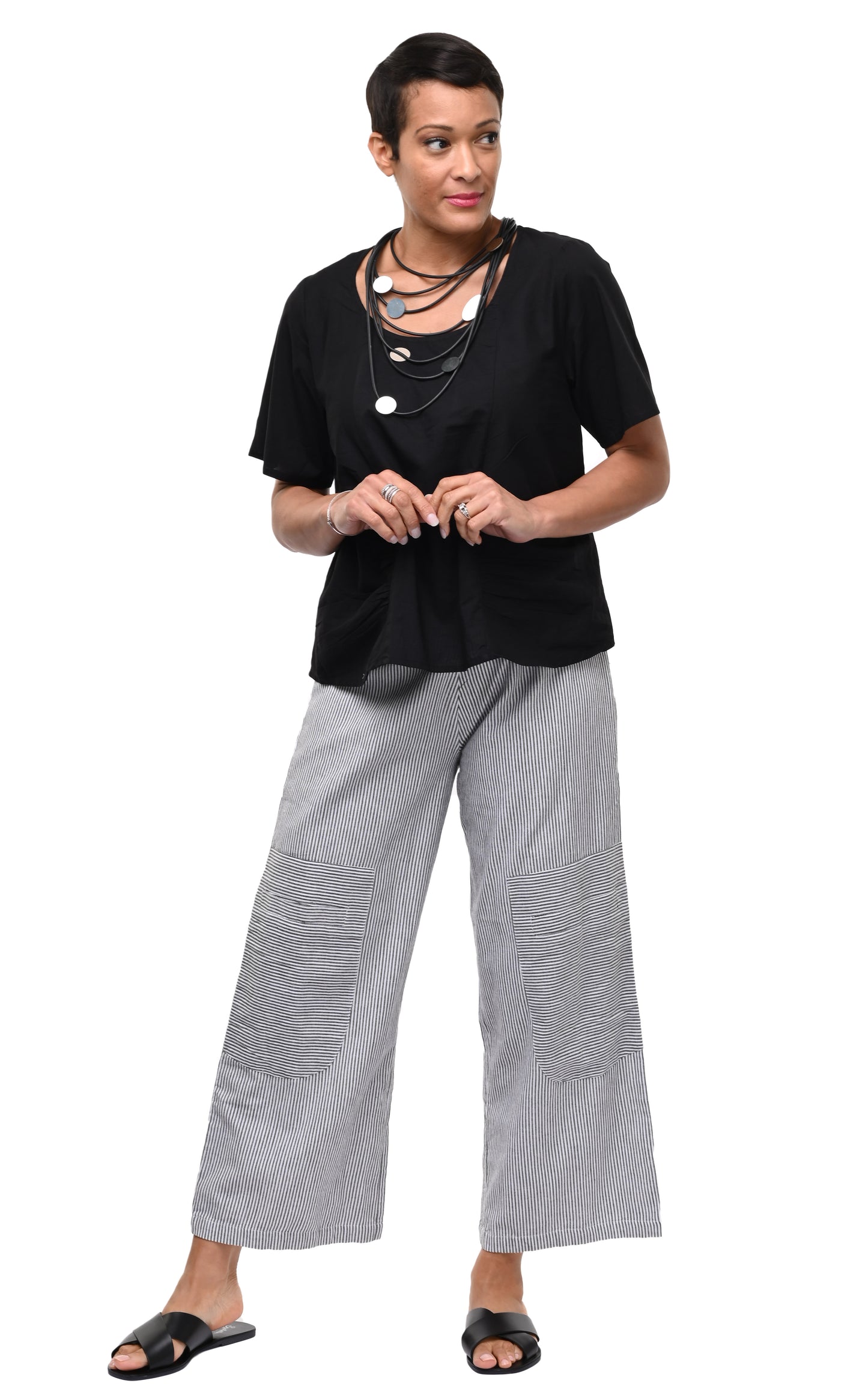 CV405 Big Pocket Pant in Ticking Stripe*