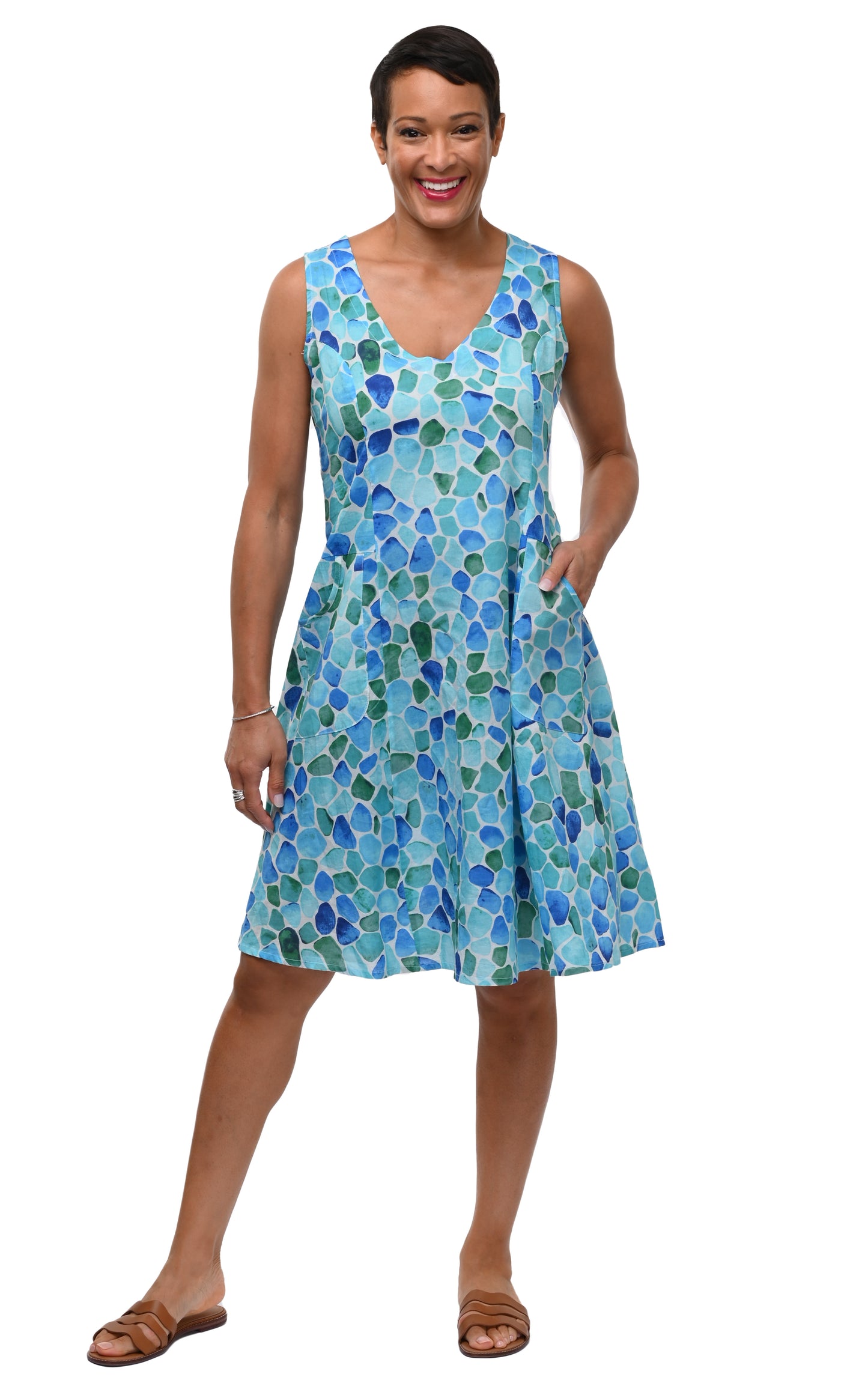 FINAL SALE CV418 Myla Dress in Sea Glass*