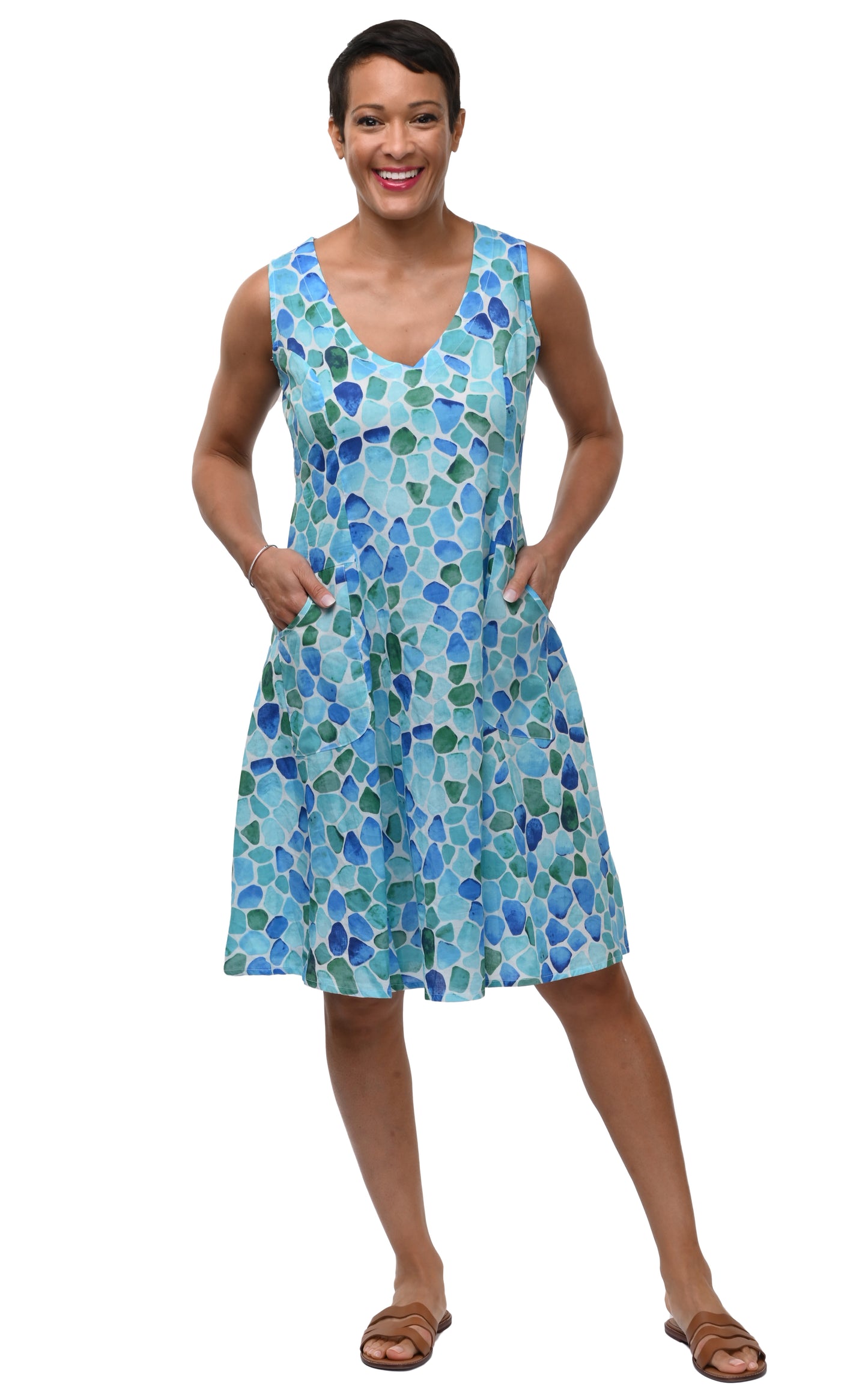 FINAL SALE CV418 Myla Dress in Sea Glass*