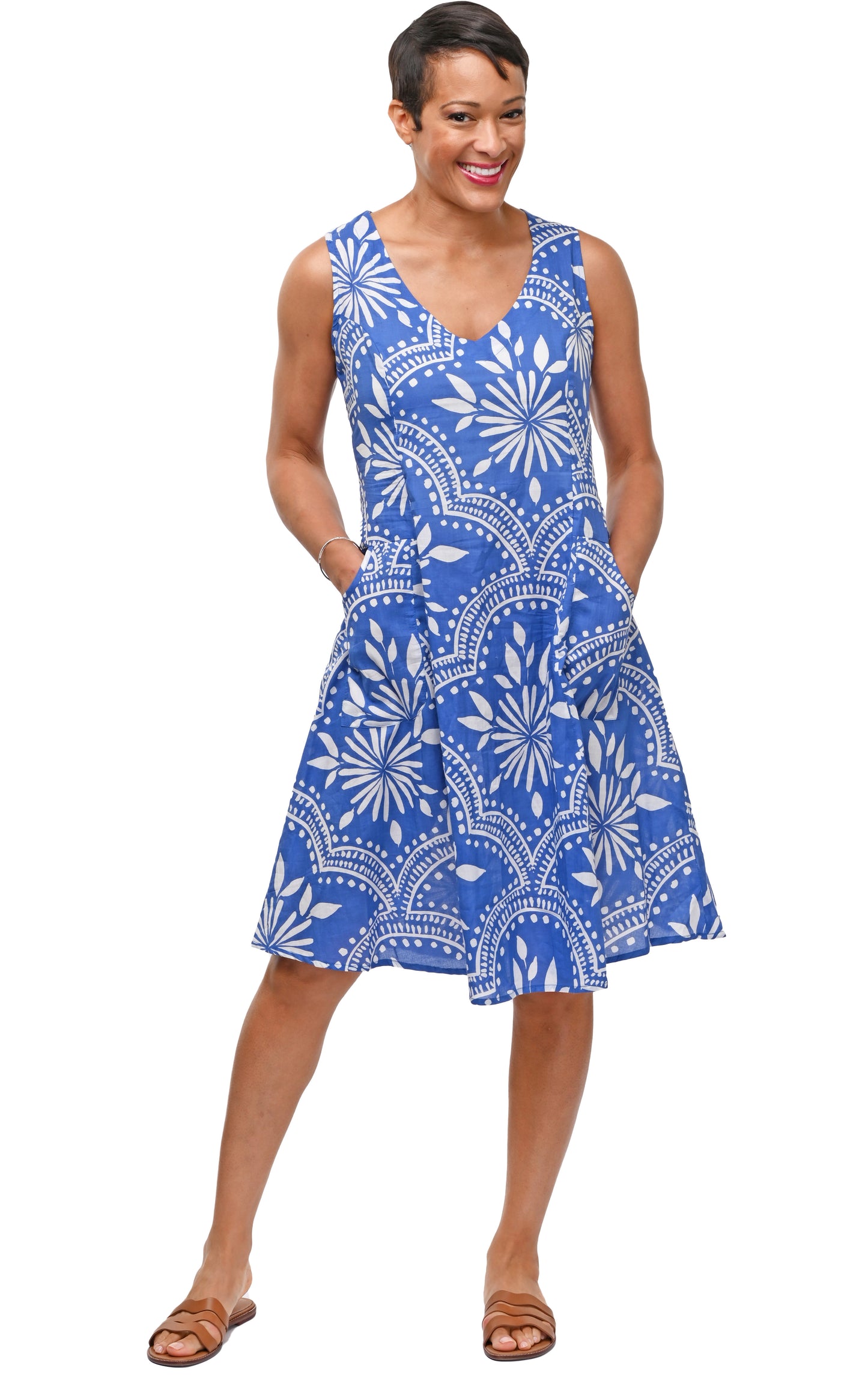 CV418 Myla Dress in Delft Mosaic*