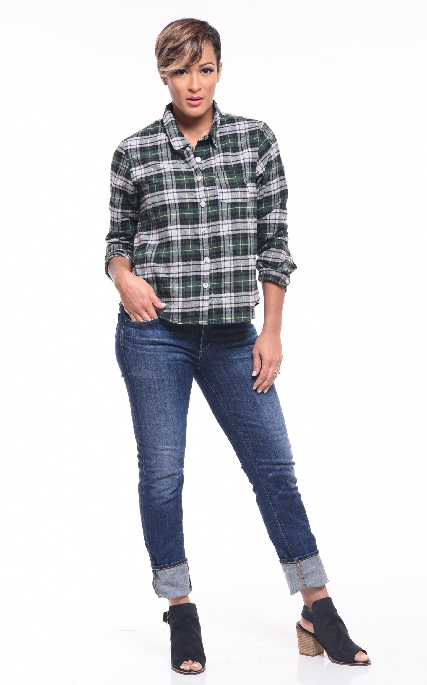 FINAL SALE CV45 Boyfriend Shirt in York Flannel*