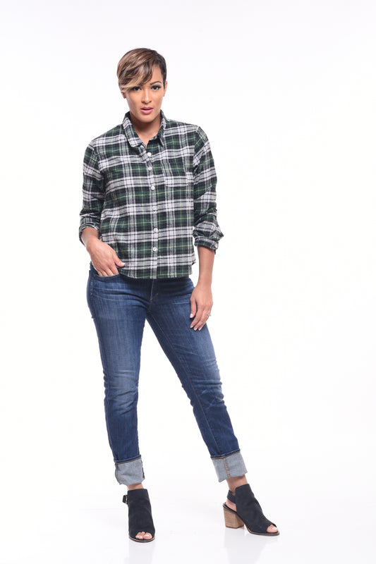 FINAL SALE CV45 Boyfriend Shirt in York Flannel*