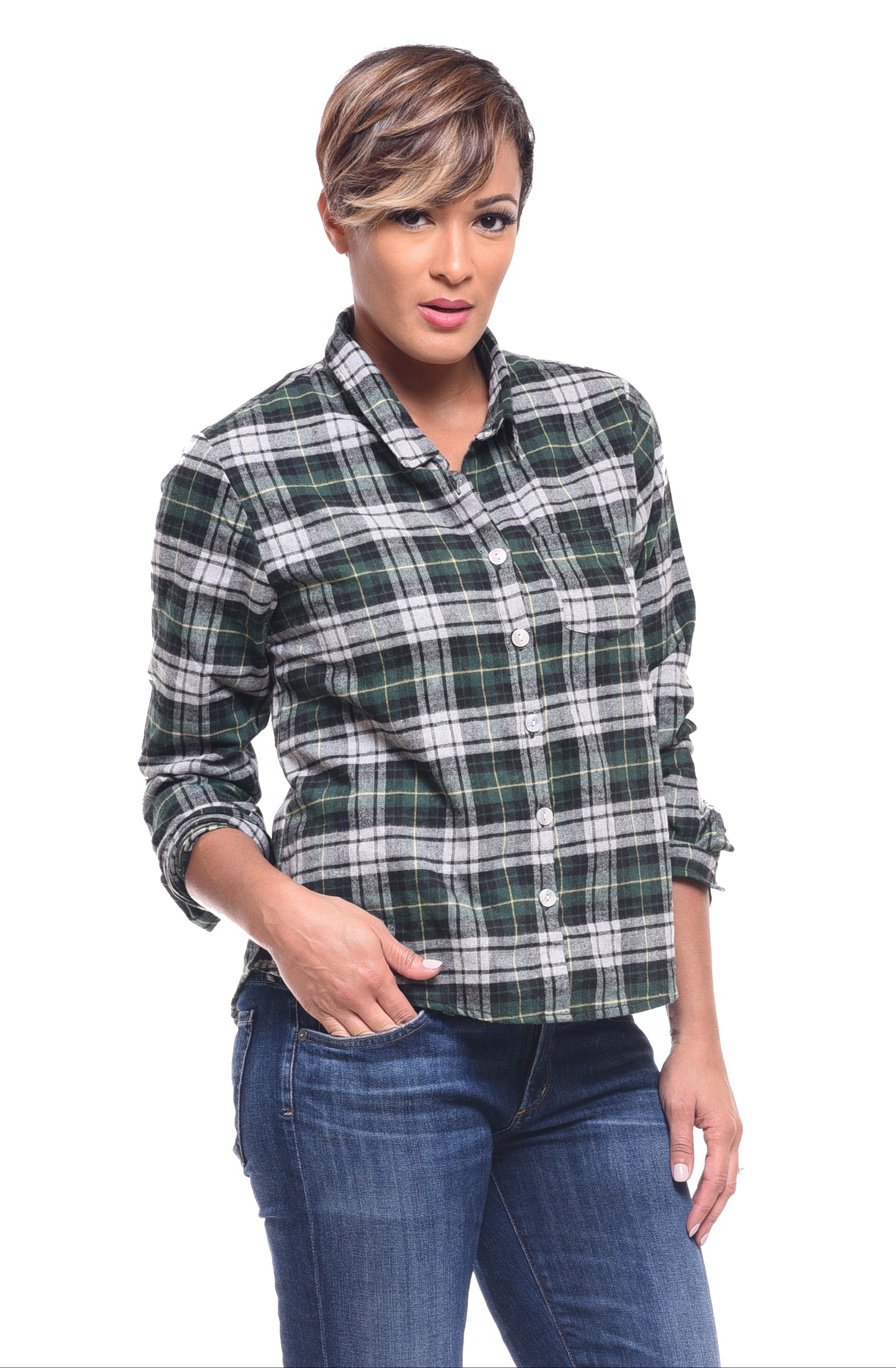 FINAL SALE CV45 Boyfriend Shirt in York Flannel*