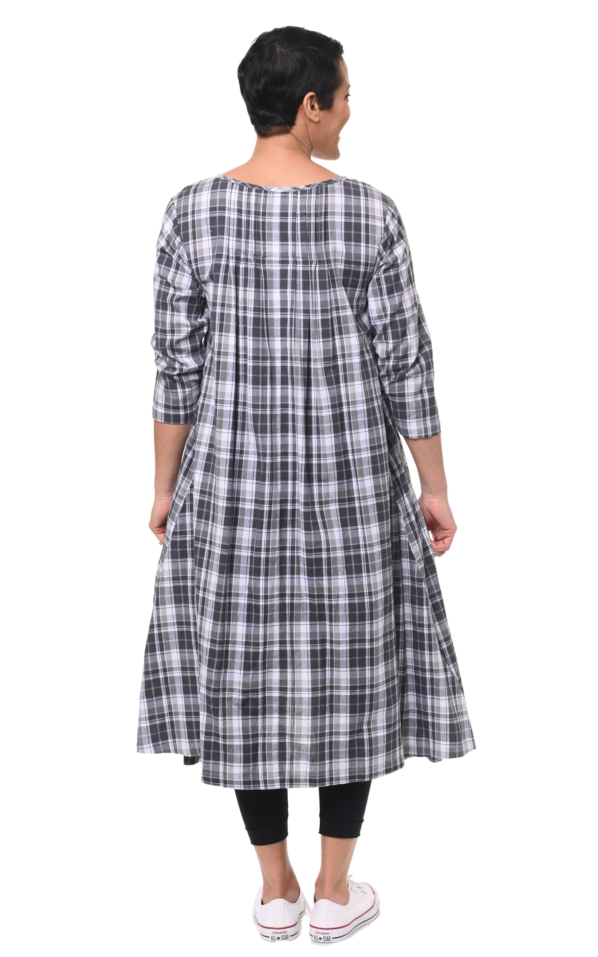 FINAL SALE CV49 Lexi Dress in Grayscale Check* TulipClothing.com FINAL SALE CV49 Lexi Dress in Grayscale Check* TulipClothing.com