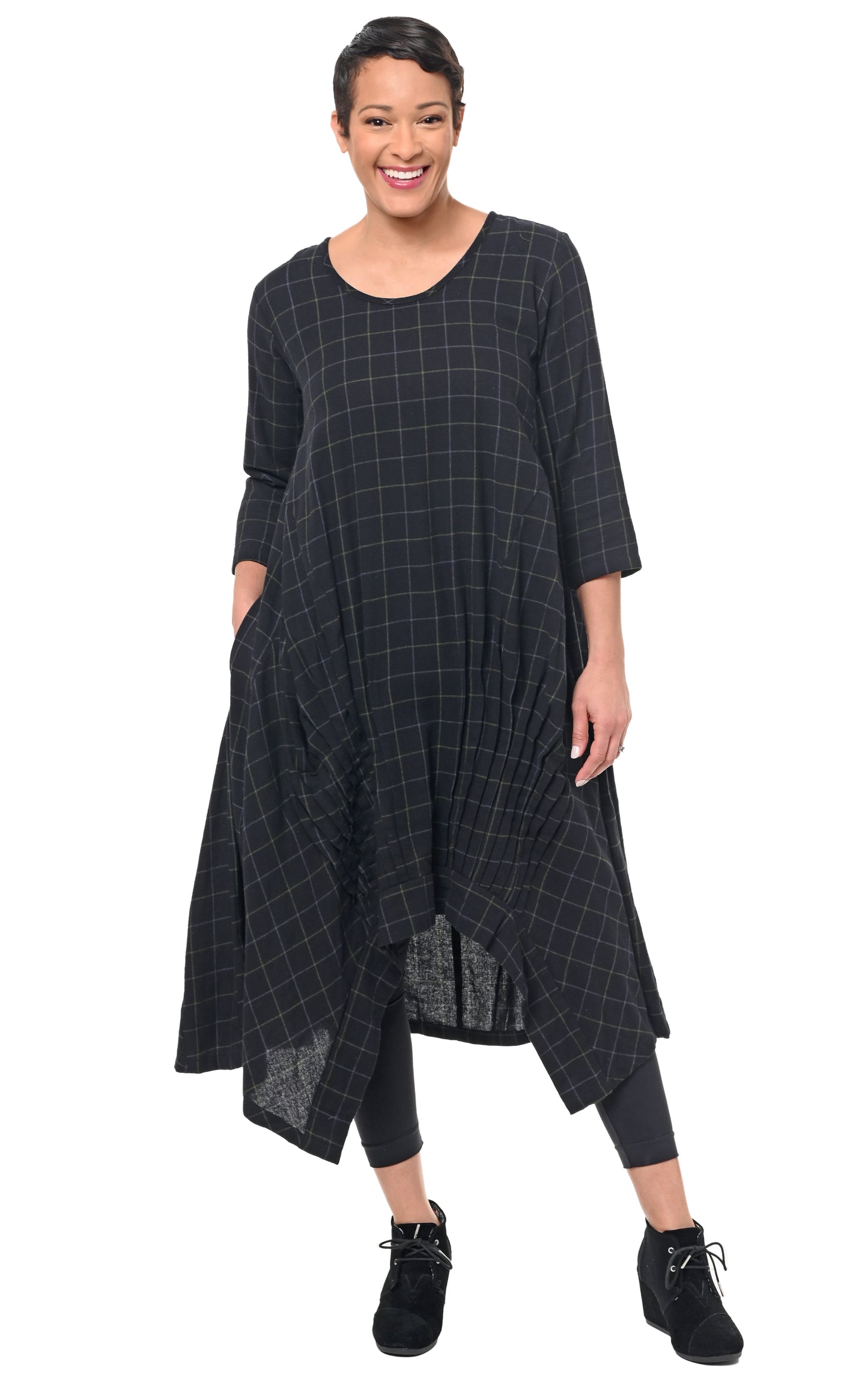 FINAL SALE CV49 Lexi Dress in Scalloway Flannel*