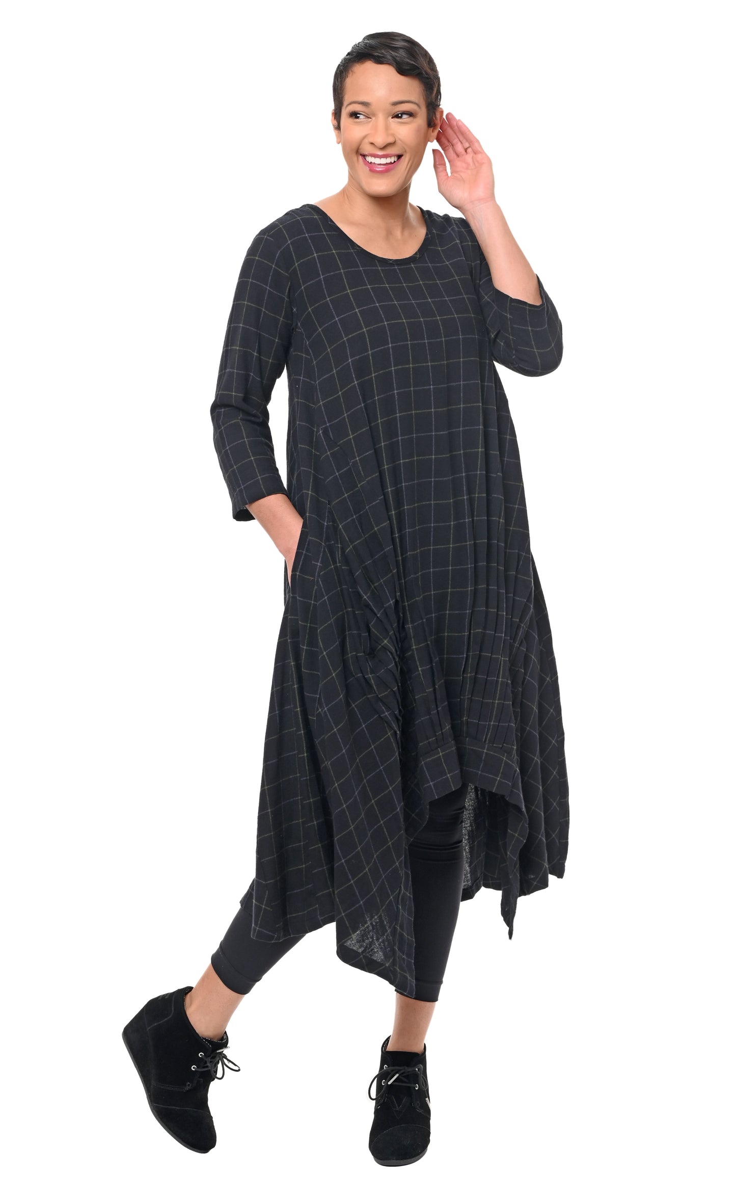 FINAL SALE CV49 Lexi Dress in Scalloway Flannel*