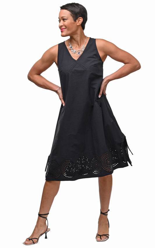 CV511 Birdie Dress in Black Eyelet*