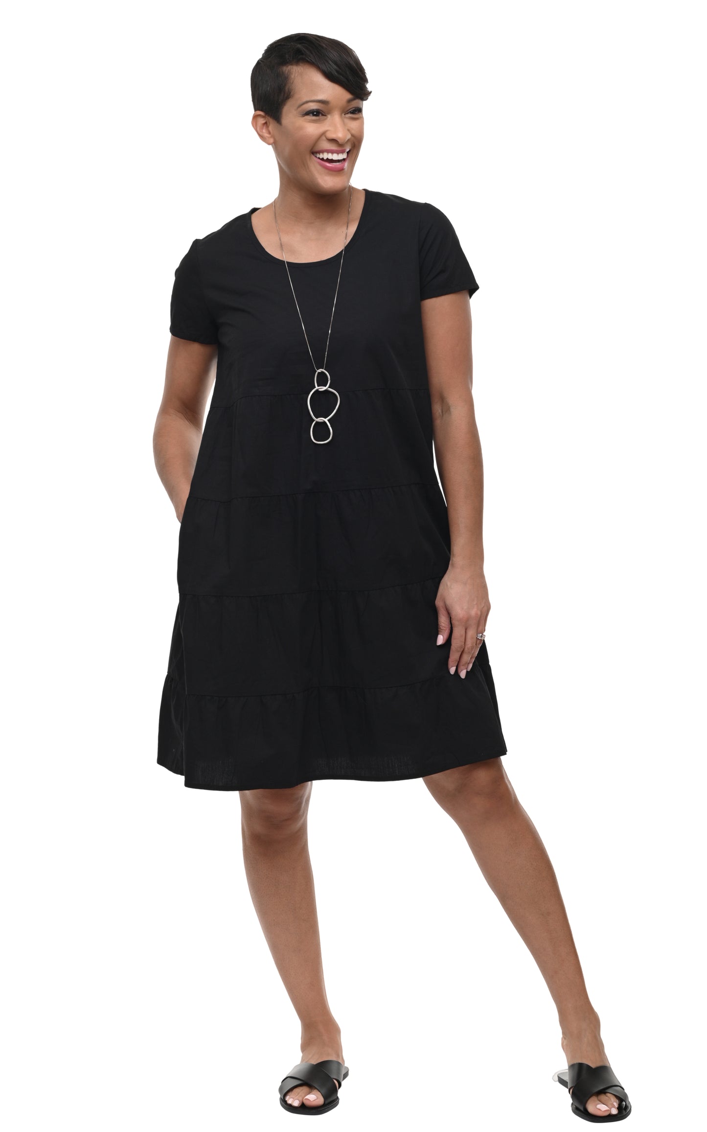 FINAL SALE CV529 Ramsay Dress in Black*