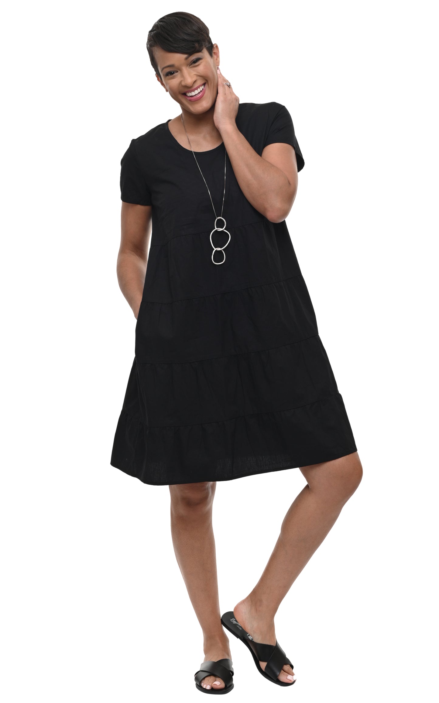 FINAL SALE CV529 Ramsay Dress in Black*