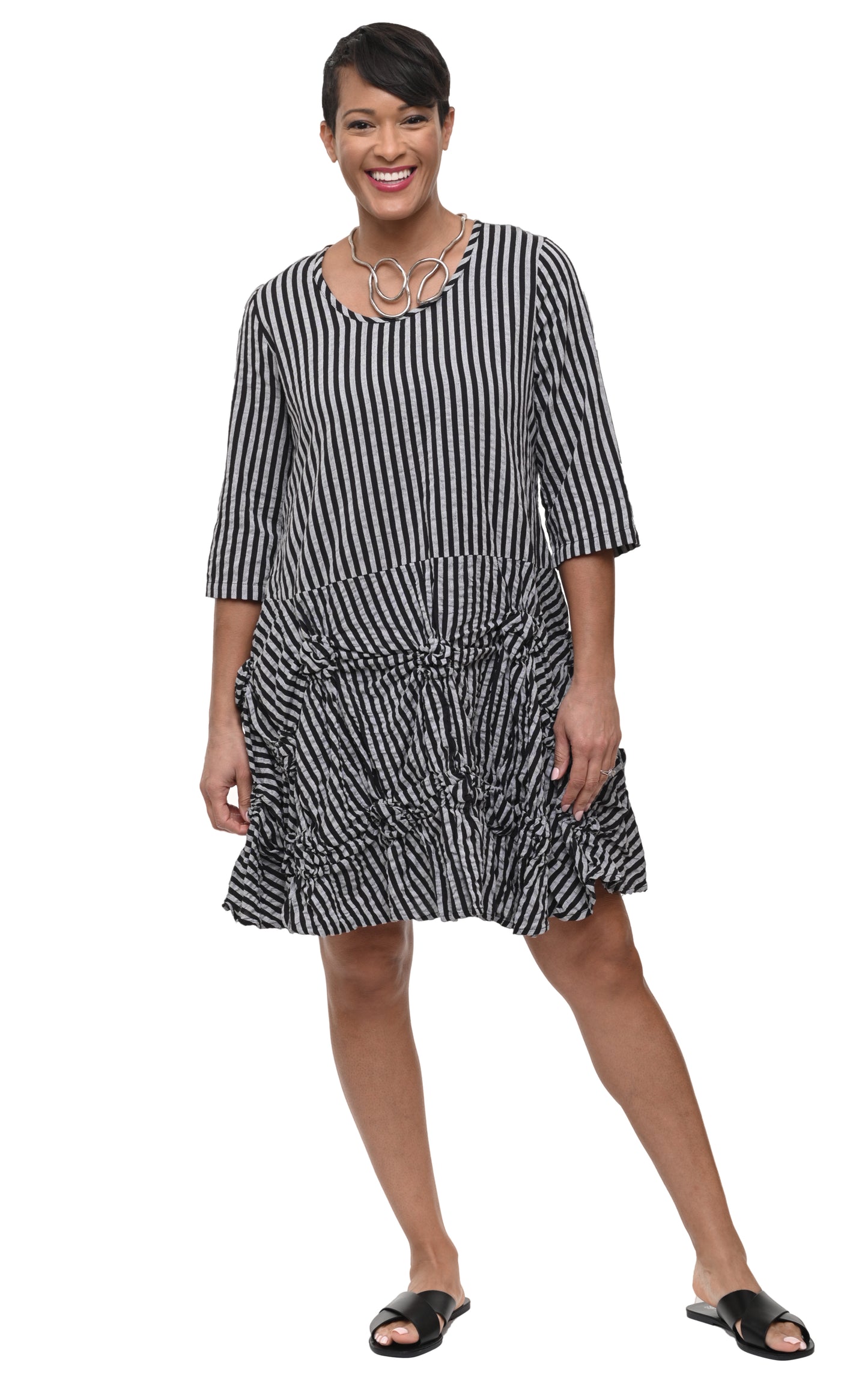 FINAL SALE CV531 Tildy Dress in Harrison Stripe*