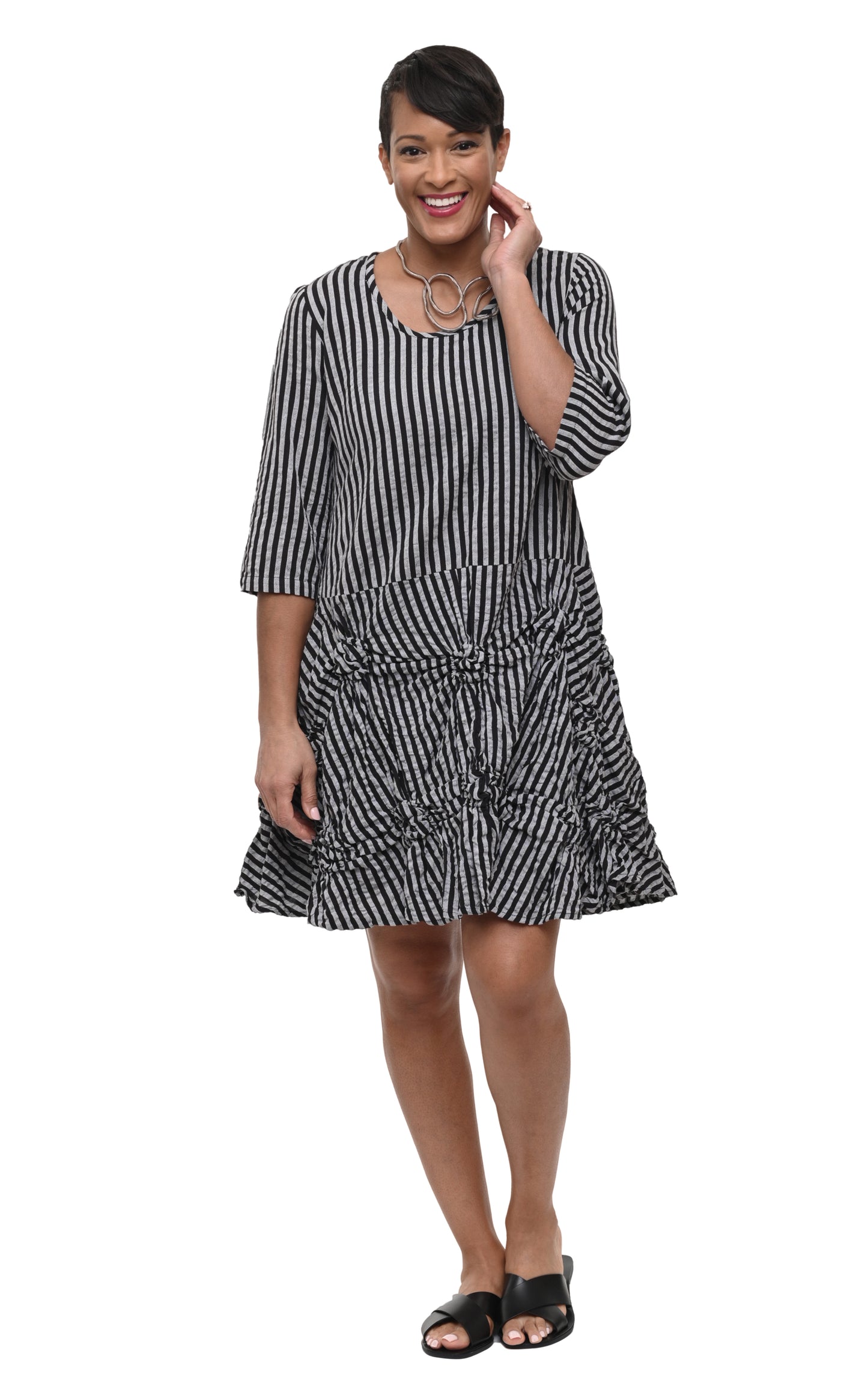 FINAL SALE CV531 Tildy Dress in Harrison Stripe*