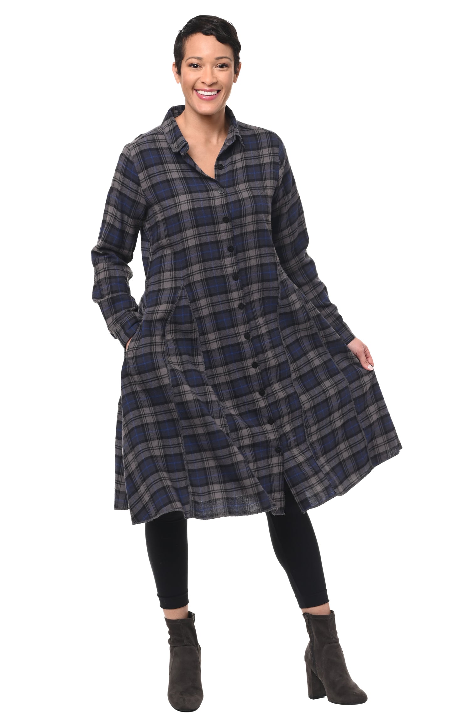 FINAL SALE CV616 Collins Dress in Bathgate Flannel*