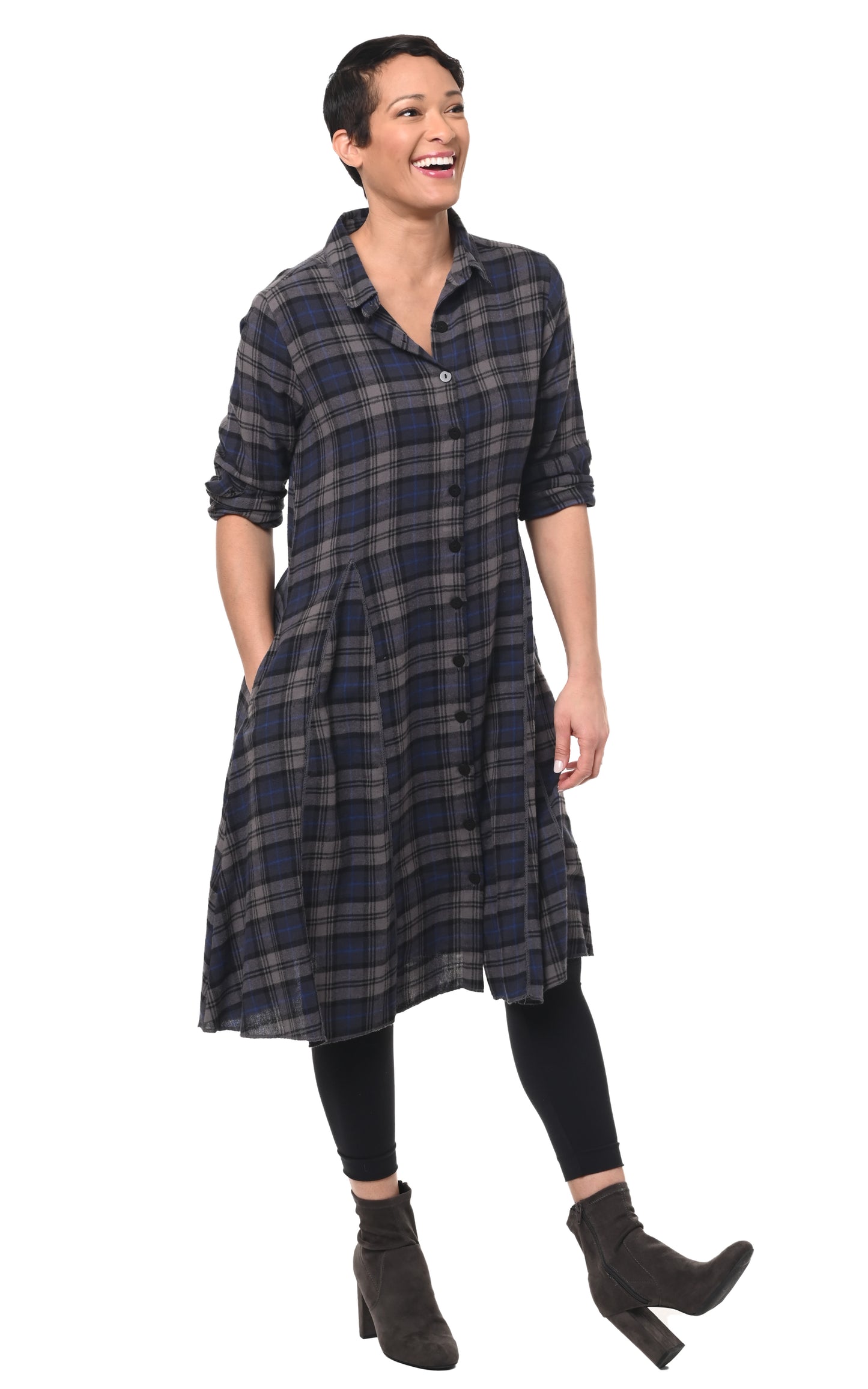 FINAL SALE CV616 Collins Dress in Bathgate Flannel*