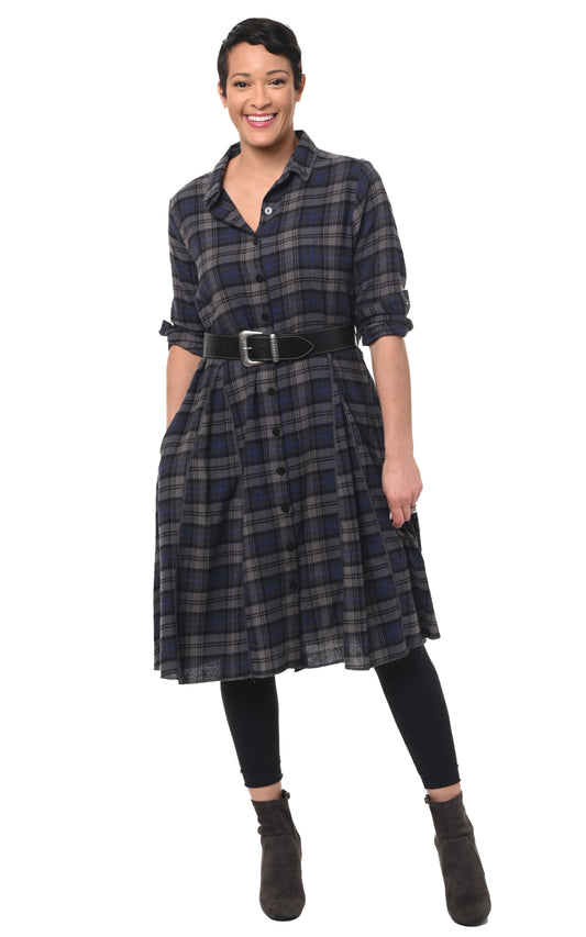 FINAL SALE CV616 Collins Dress in Bathgate Flannel*